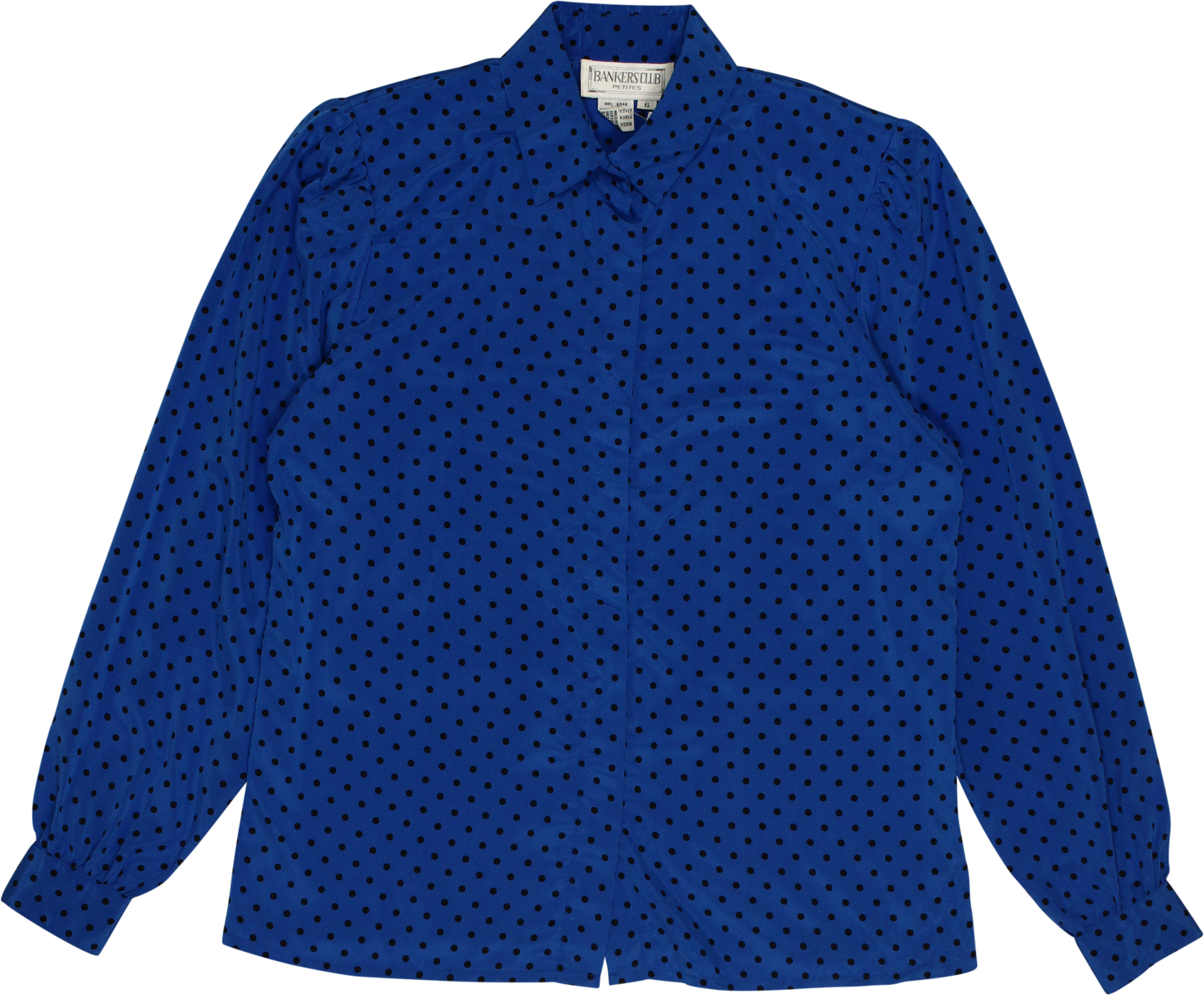 Bankers Club - 80's Polkadot Shirt- ThriftTale.com - Vintage and second handclothing