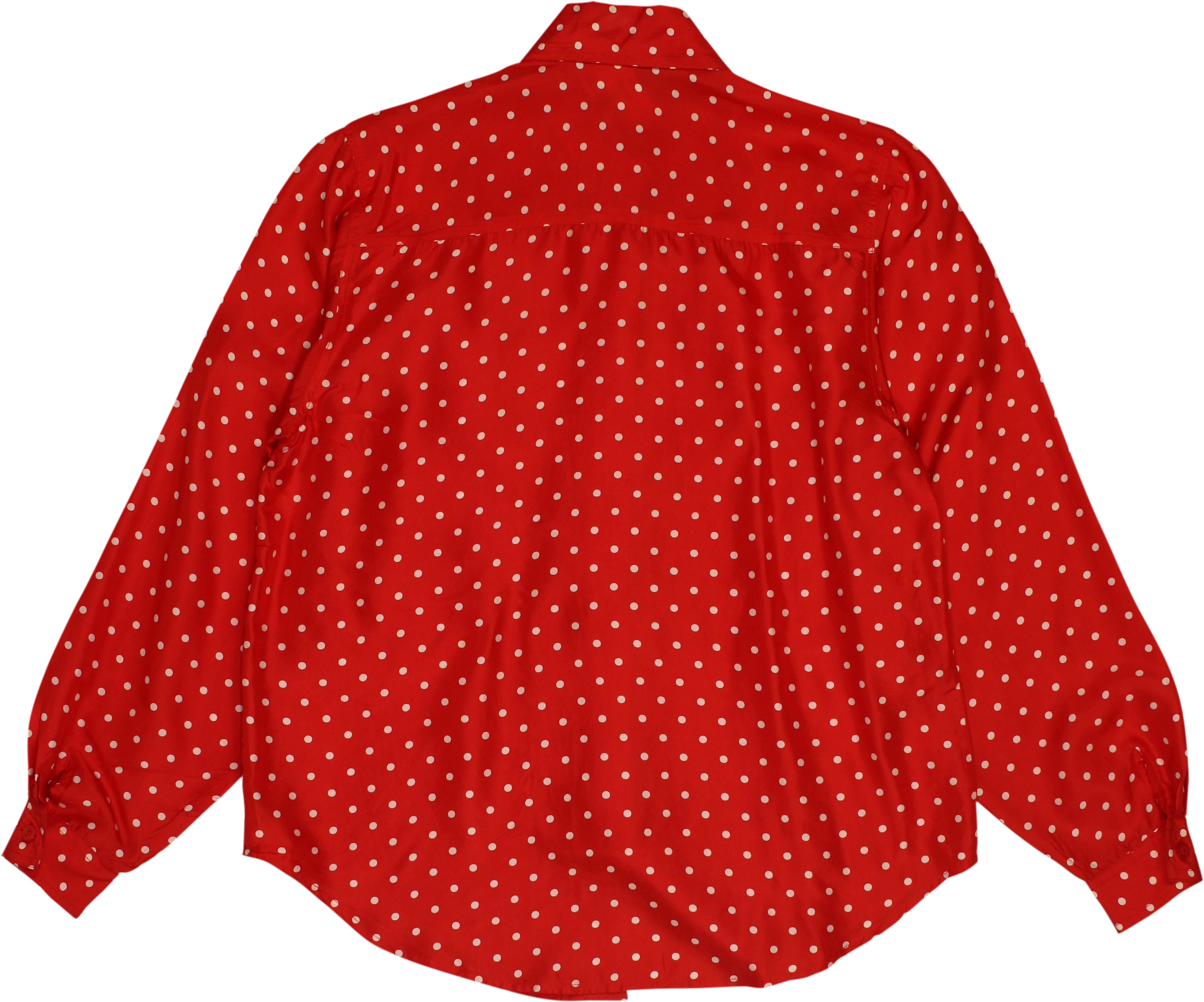 Pure Silk - 80's Polkadot Shirt- ThriftTale.com - Vintage and second handclothing