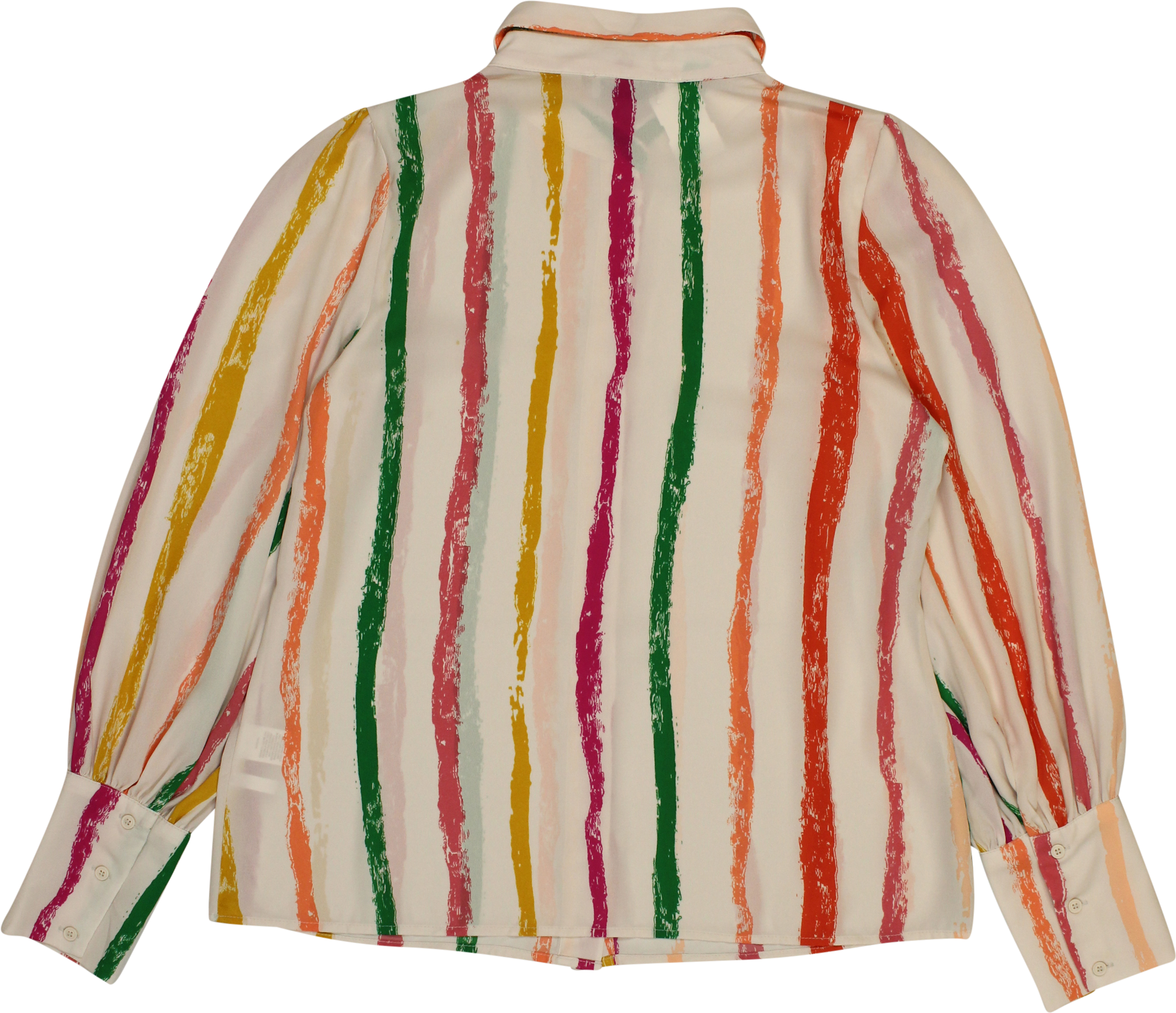 New York & Company - Painted Stripes Shirt- ThriftTale.com - Vintage and second handclothing