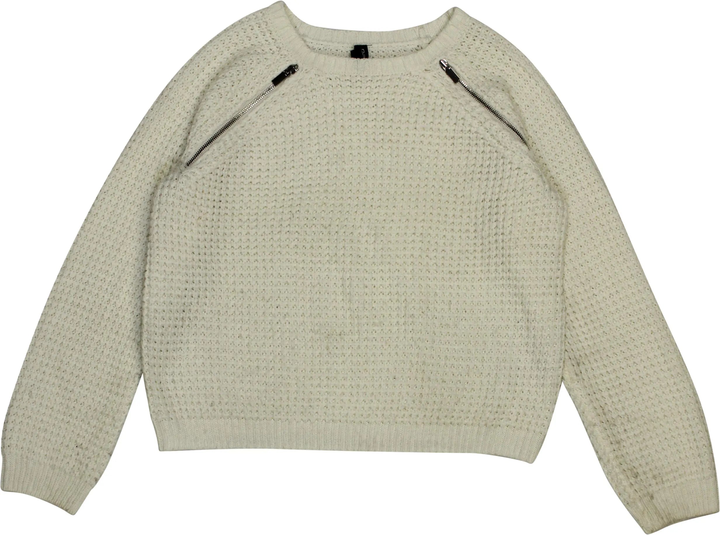 Page one Young - White Knitted Jumper- ThriftTale.com - Vintage and second handclothing