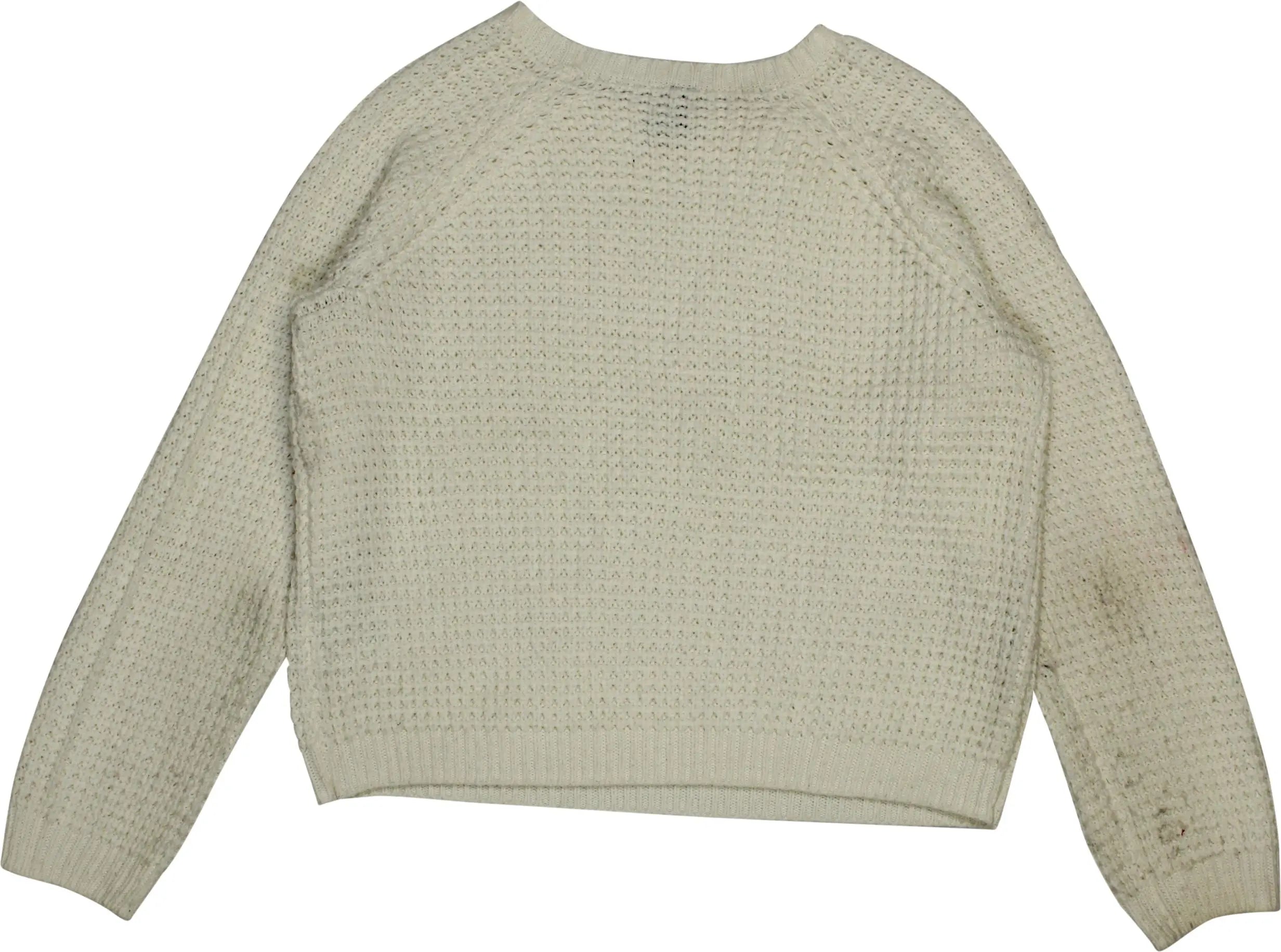 Page one Young - White Knitted Jumper- ThriftTale.com - Vintage and second handclothing