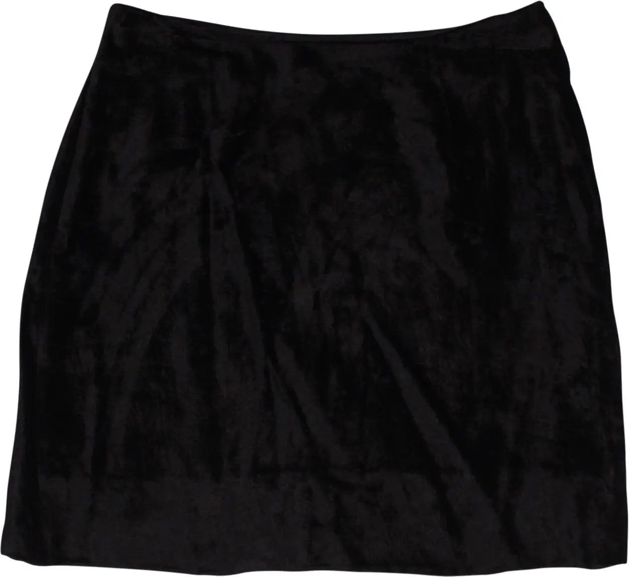 Pamela - Black Velvet Skirt- ThriftTale.com - Vintage and second handclothing