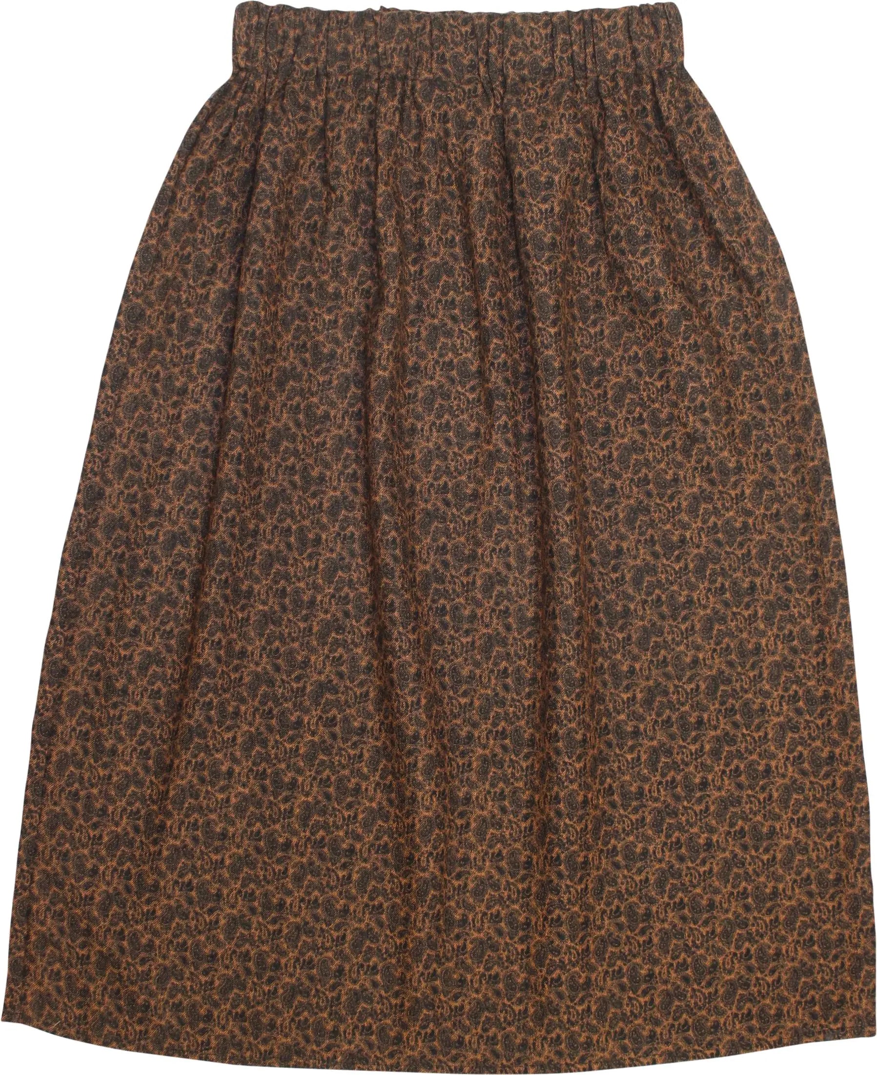 Paquito - Brown Wool Skirt- ThriftTale.com - Vintage and second handclothing