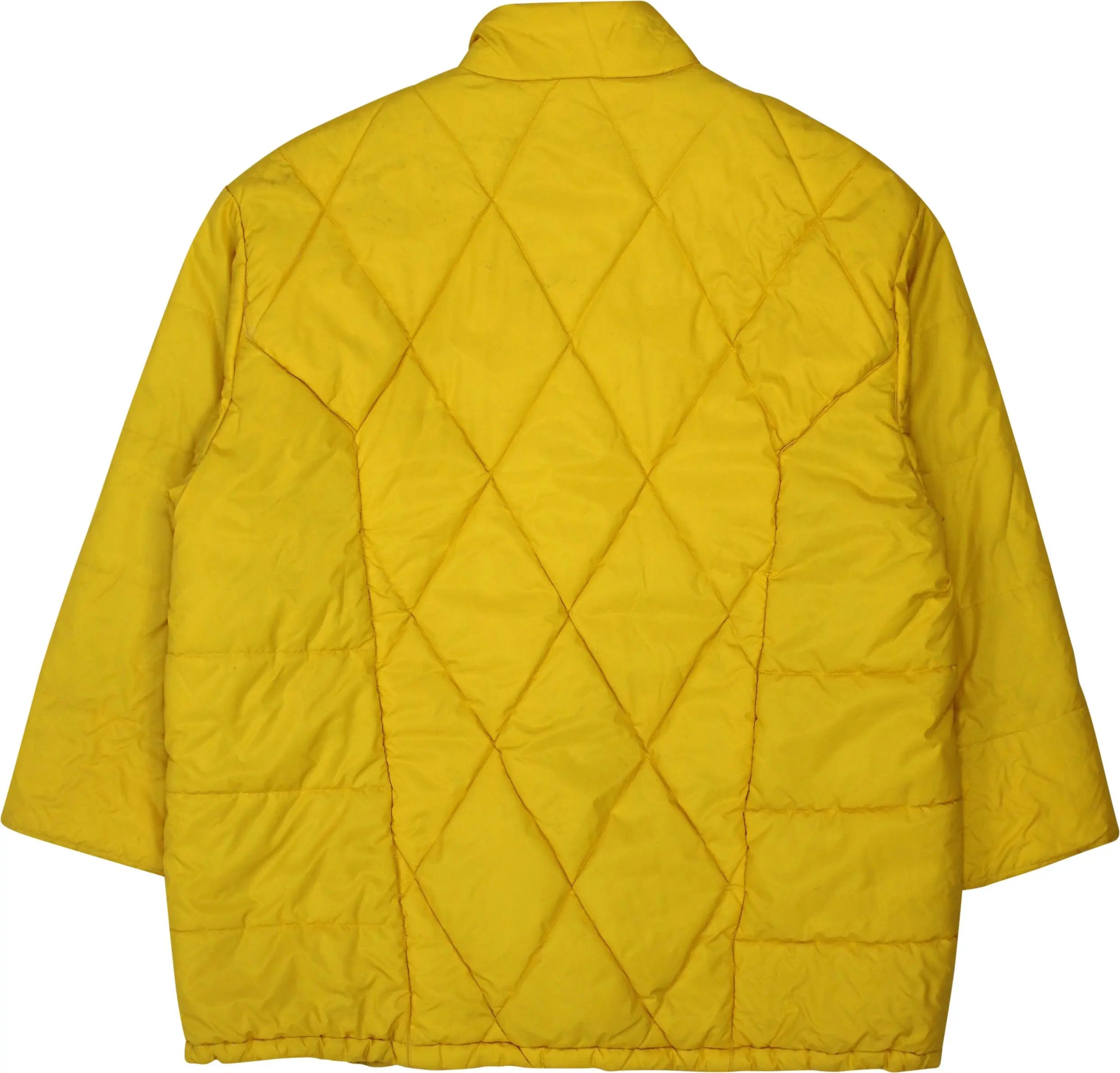 Patti Pen - Yellow Oversized Quilted Jacket- ThriftTale.com - Vintage and second handclothing