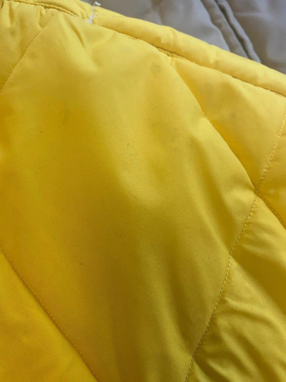 Patti Pen - Yellow Oversized Quilted Jacket- ThriftTale.com - Vintage and second handclothing