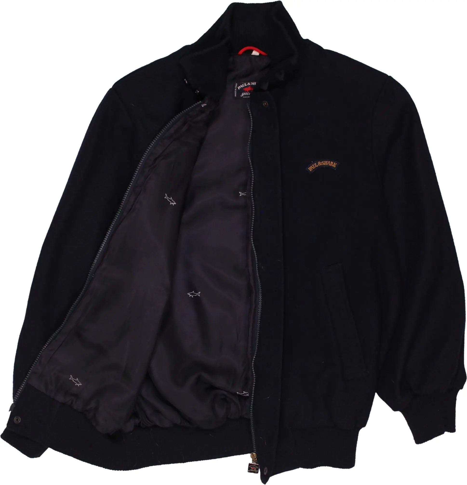 Paul & Shark Yachting - Paul & Shark Mens Wool Bomber Jacket- ThriftTale.com - Vintage and second handclothing