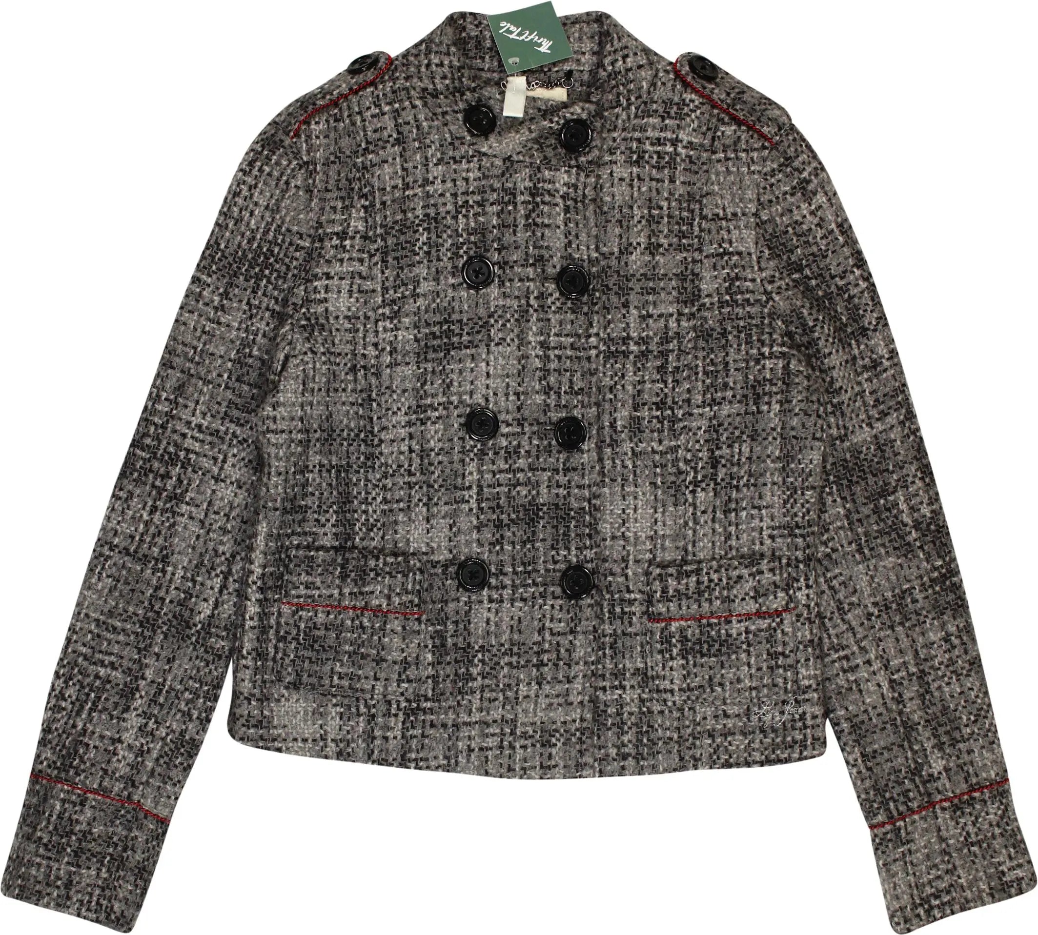 Pepe Jeans - Grey Wool Blend Jacket by Pepe Jeans- ThriftTale.com - Vintage and second handclothing