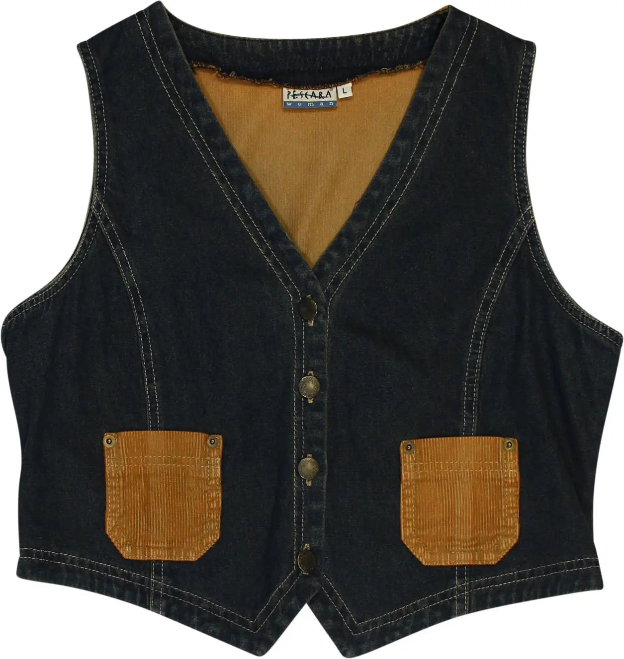 Pescara - 00s Denim Waistcoat- ThriftTale.com - Vintage and second handclothing