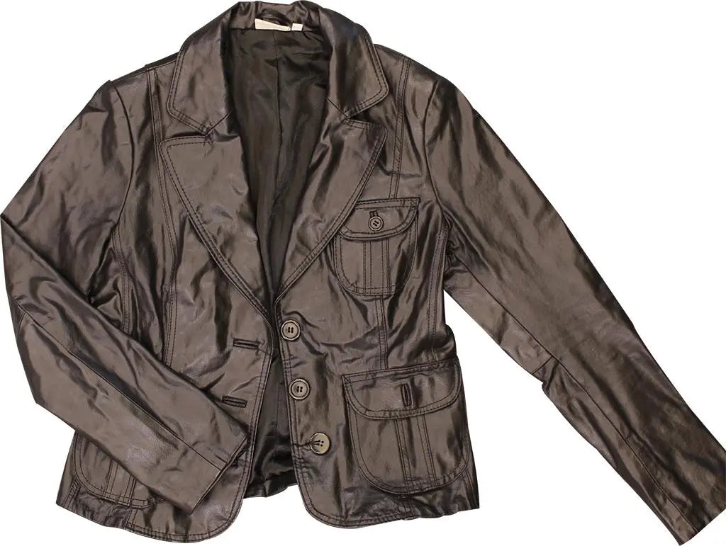 Pescara - Real Leather Jacket- ThriftTale.com - Vintage and second handclothing