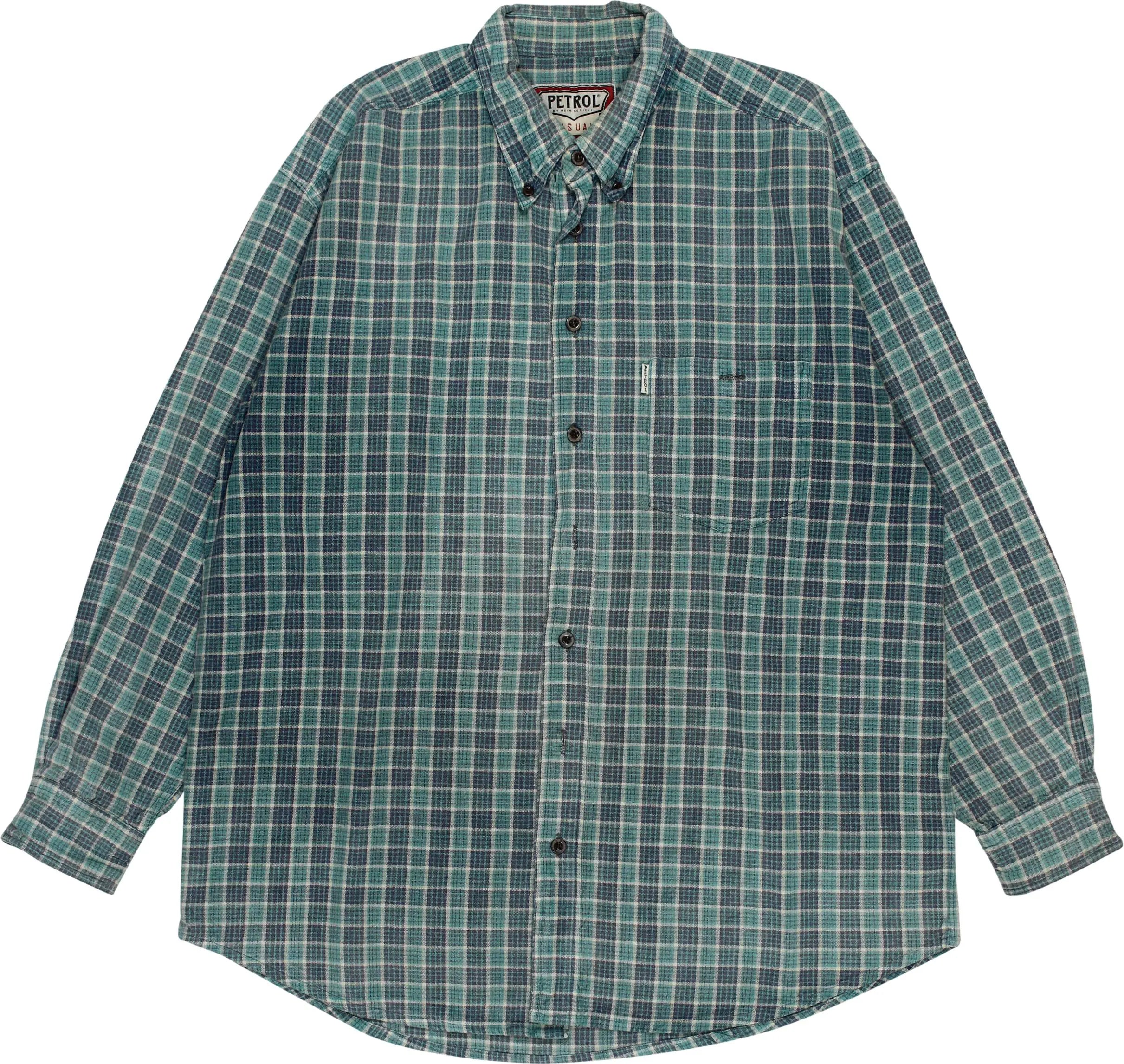 Petrol by Hein Gericke - Blue Checked Shirt- ThriftTale.com - Vintage and second handclothing