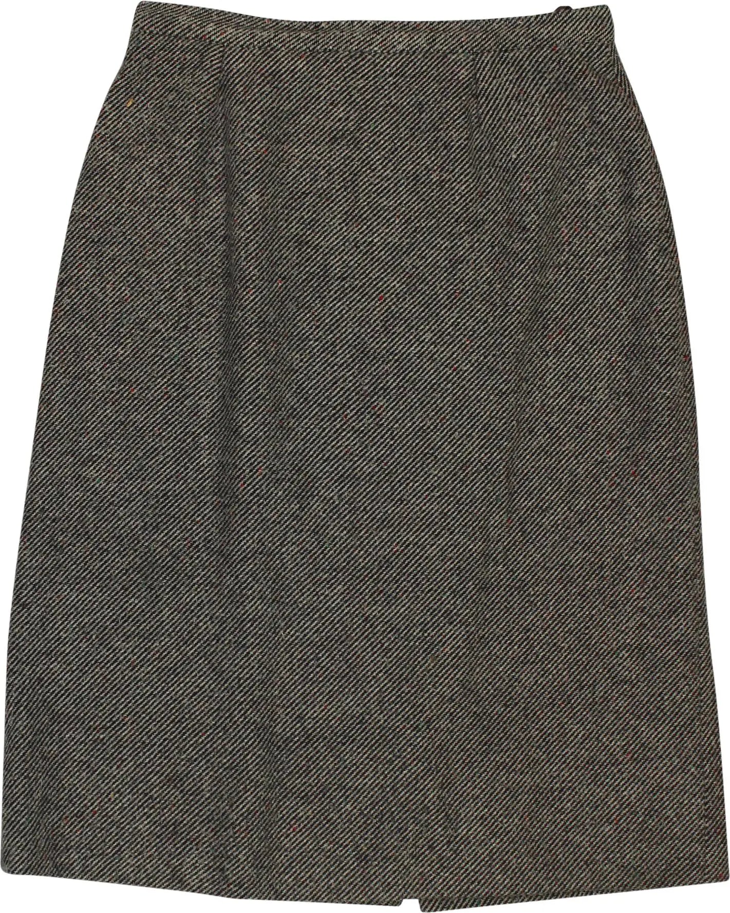 Pierre Alexandre - Grey midi skirt- ThriftTale.com - Vintage and second handclothing