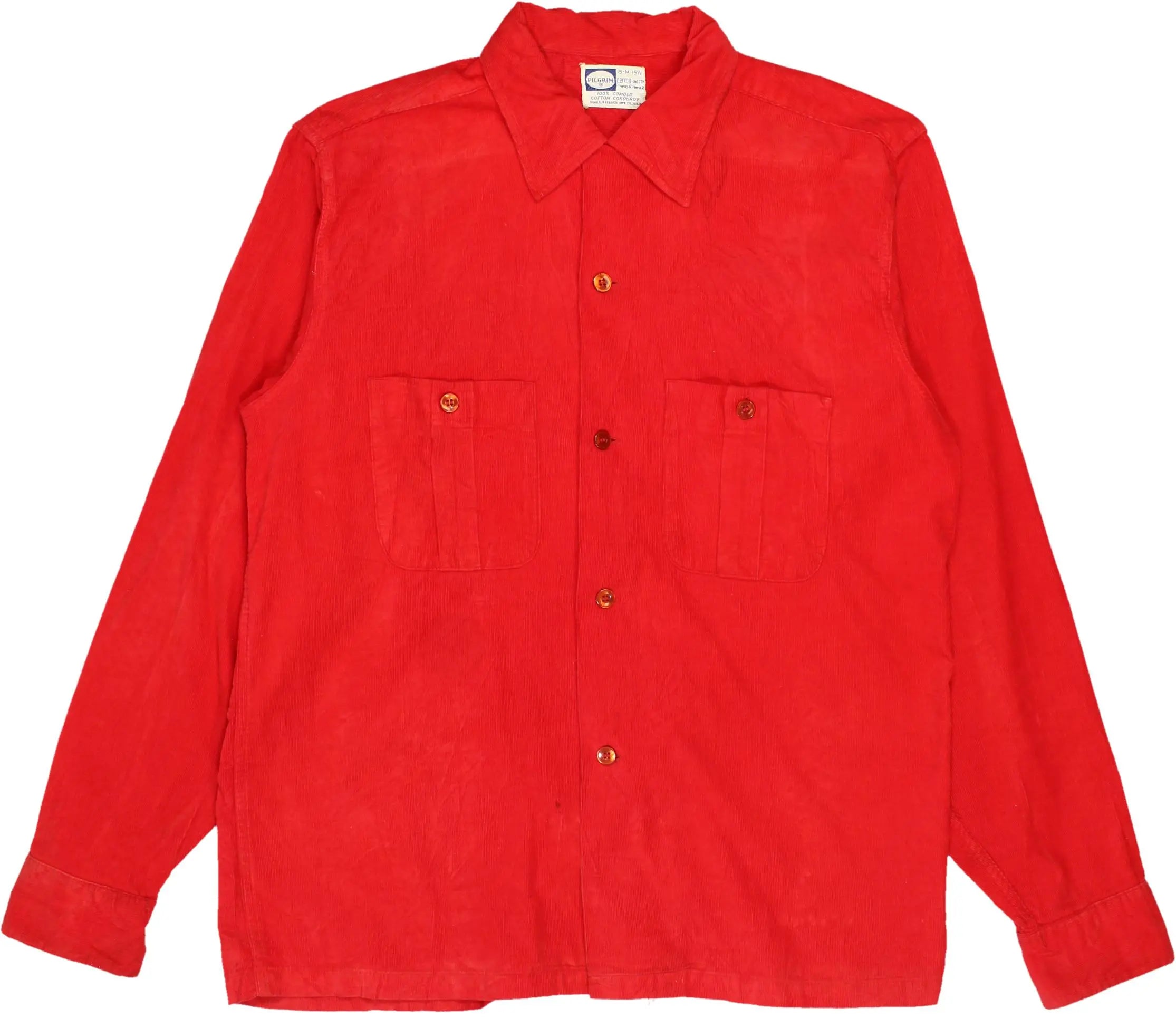 Pilgrim - Red Corduroy Shirt- ThriftTale.com - Vintage and second handclothing