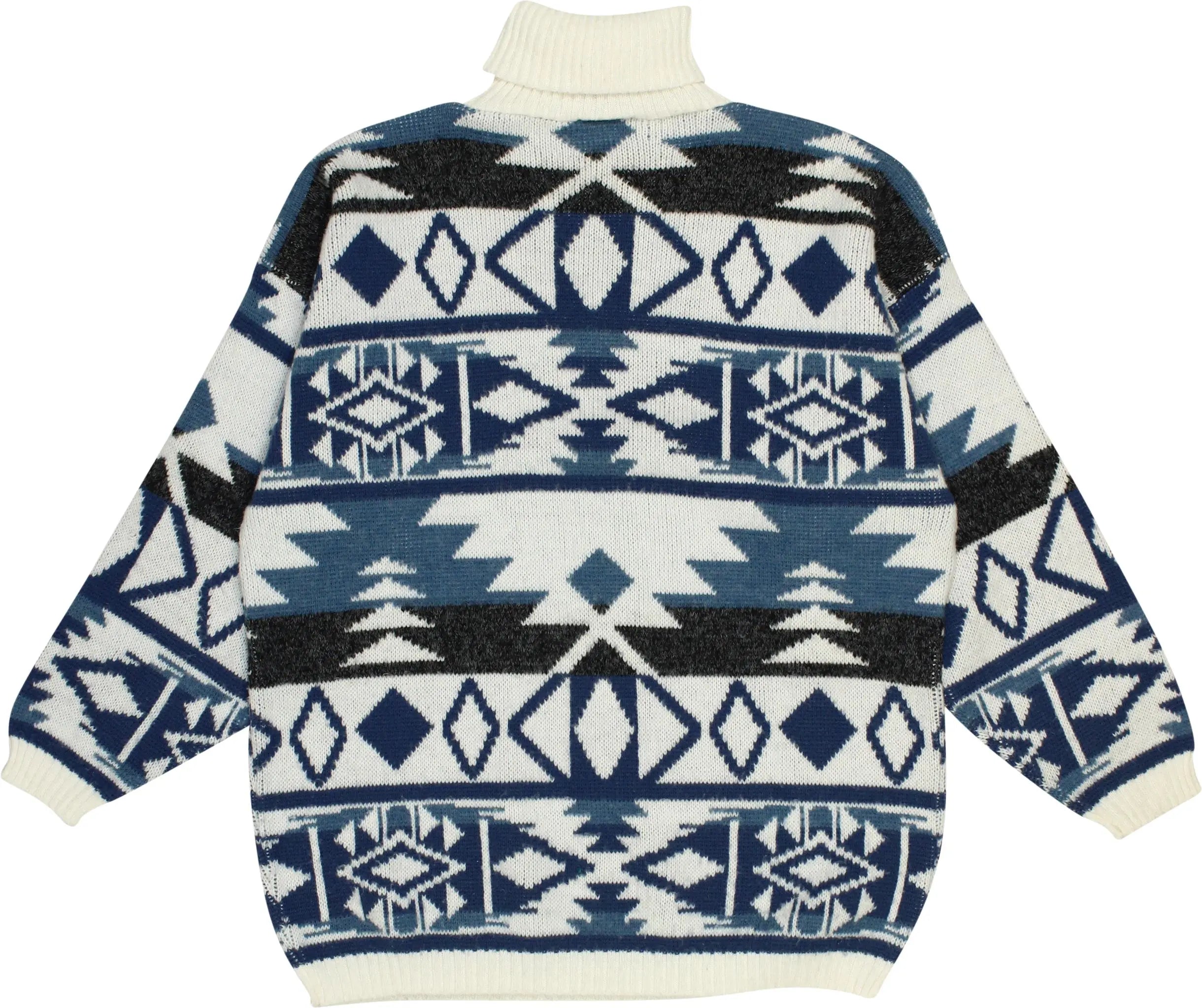 Pimkie - 80s Blue Nordic Jumper- ThriftTale.com - Vintage and second handclothing