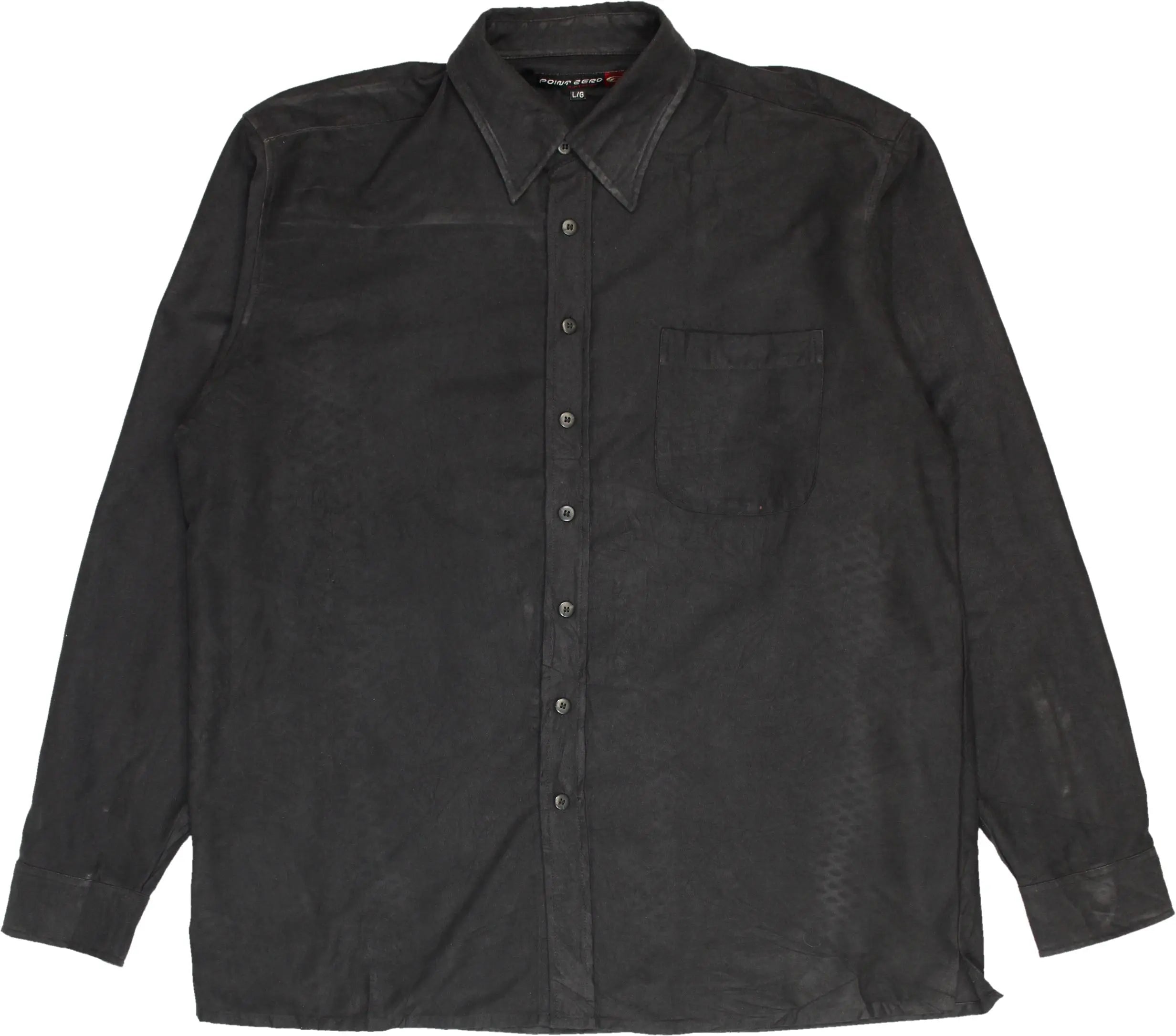 Point Zero - Black Shirt- ThriftTale.com - Vintage and second handclothing