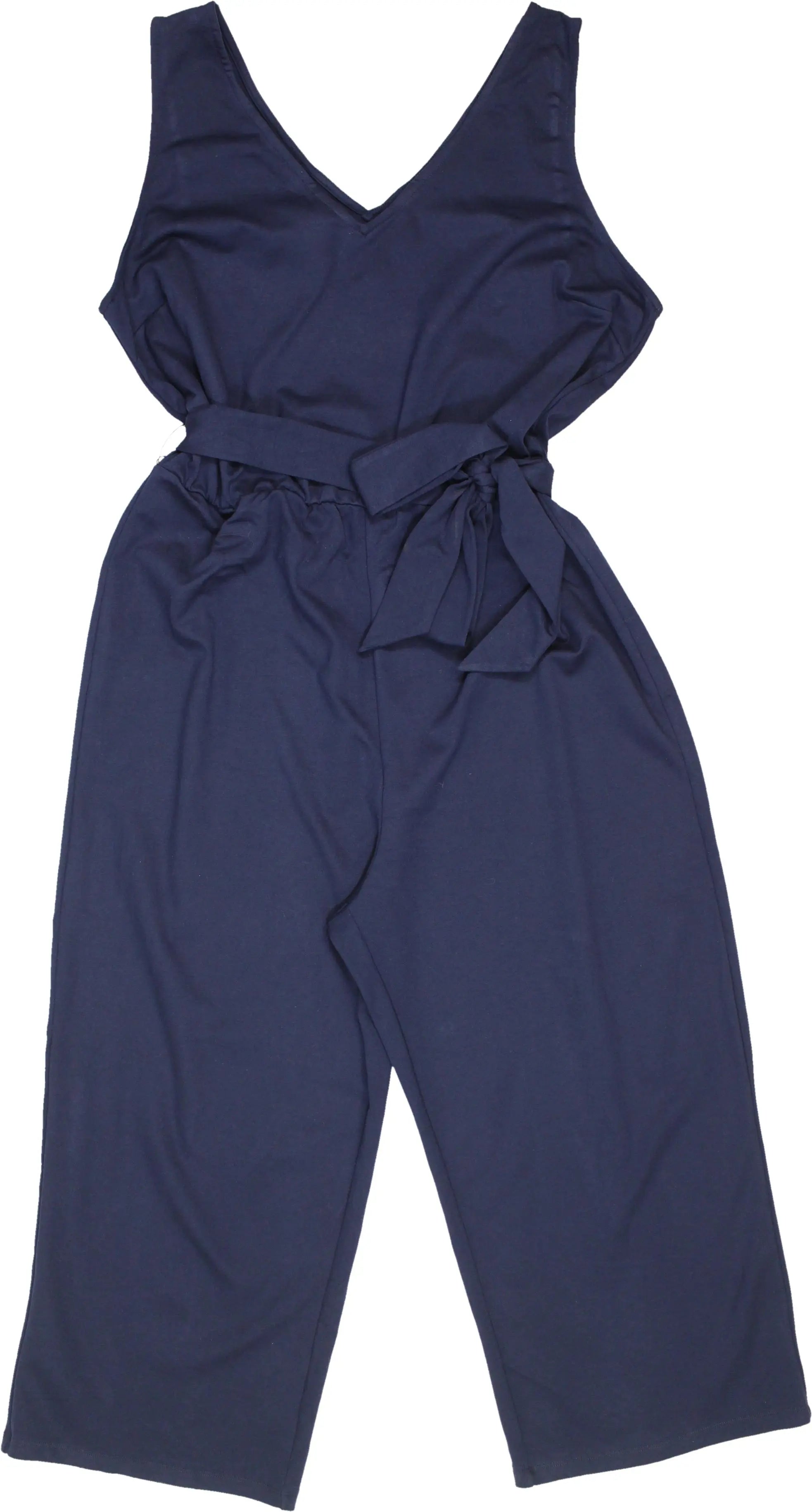 Popsugar - Blue Jumpsuit- ThriftTale.com - Vintage and second handclothing