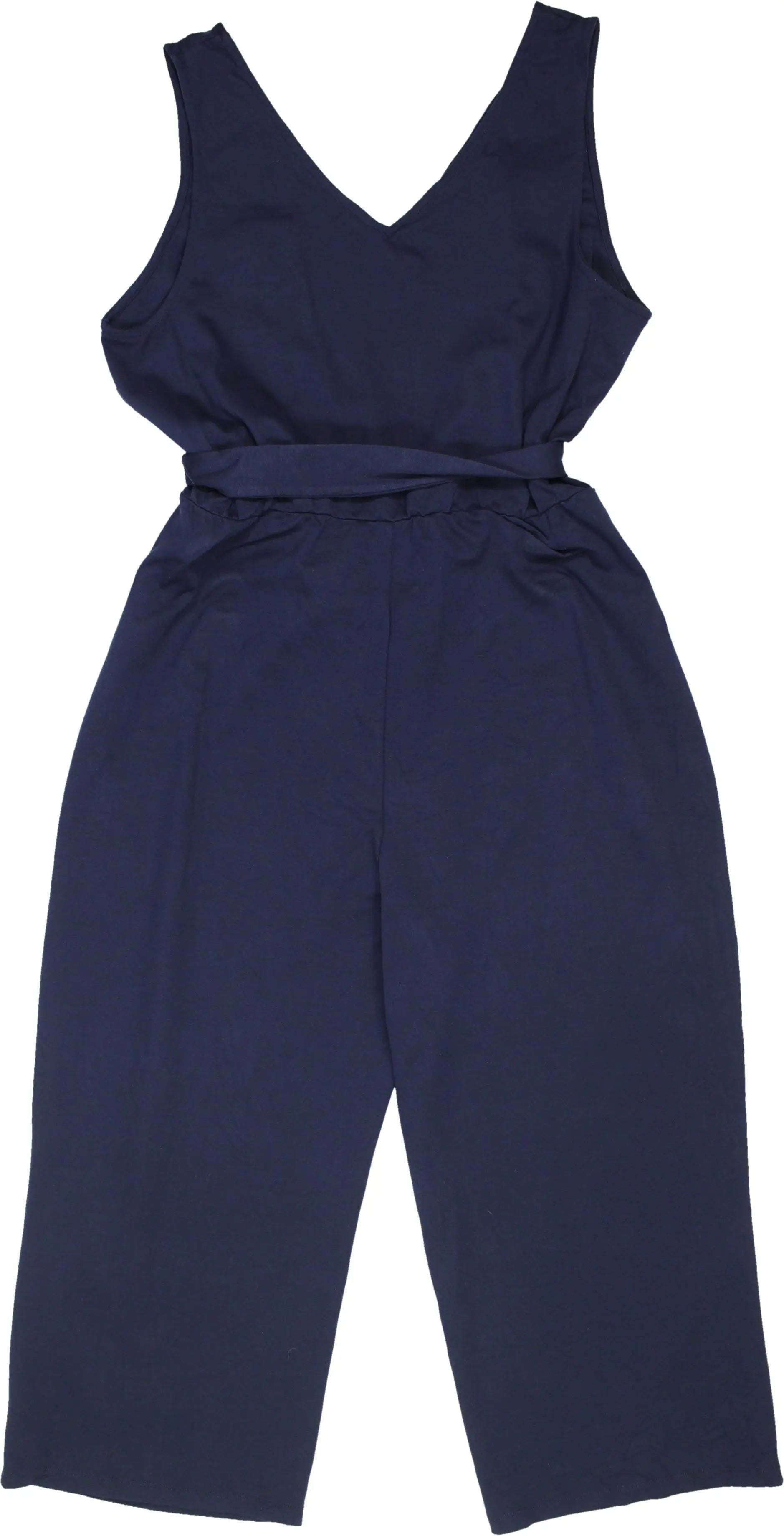 Popsugar - Blue Jumpsuit- ThriftTale.com - Vintage and second handclothing