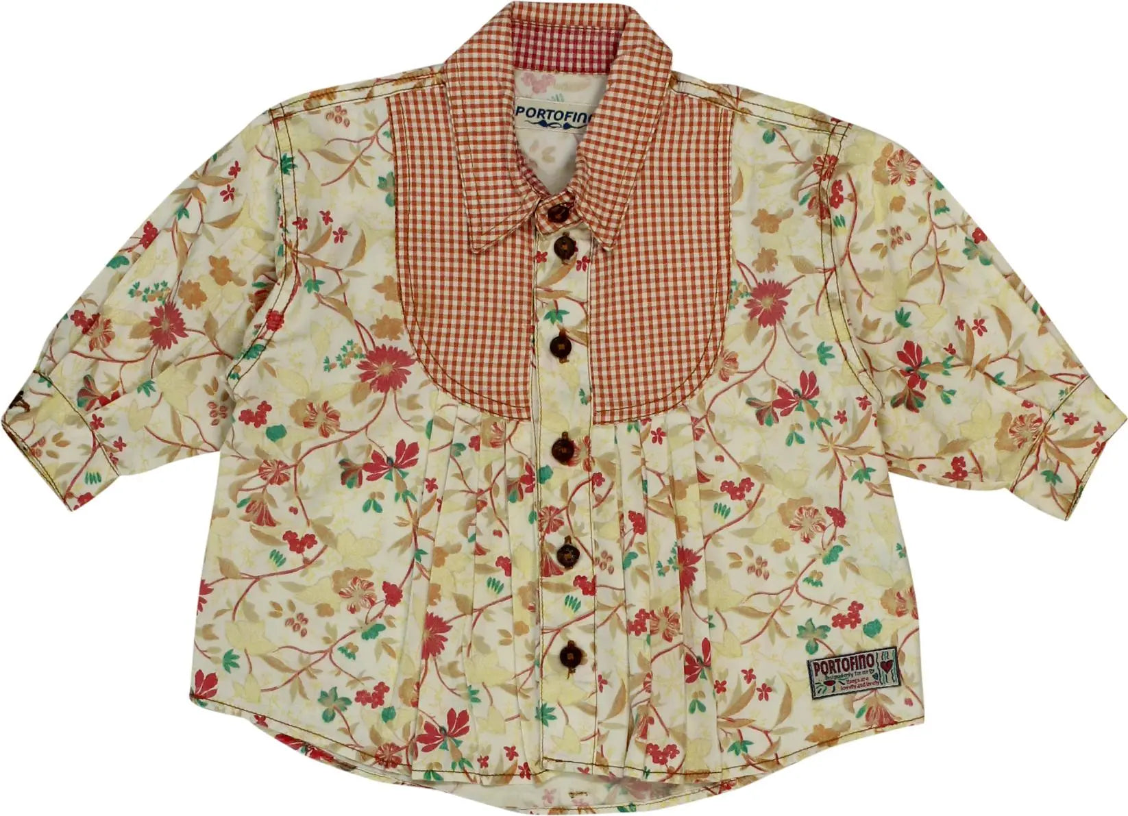 Portofino - Vintage Floral Blouse- ThriftTale.com - Vintage and second handclothing