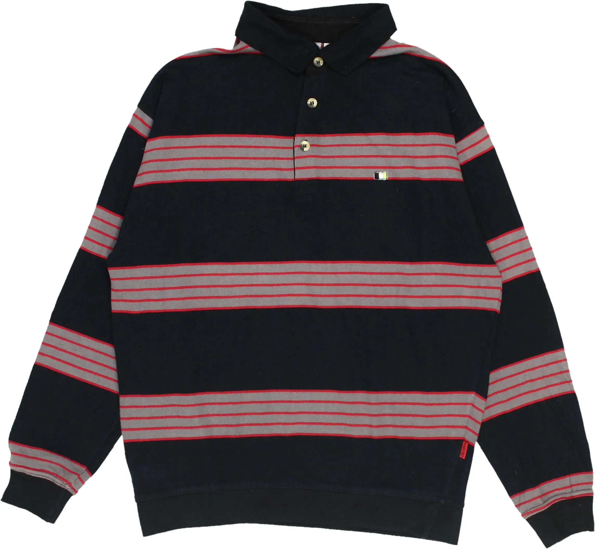 Portonova - Long Sleeve Polo Shirt- ThriftTale.com - Vintage and second handclothing