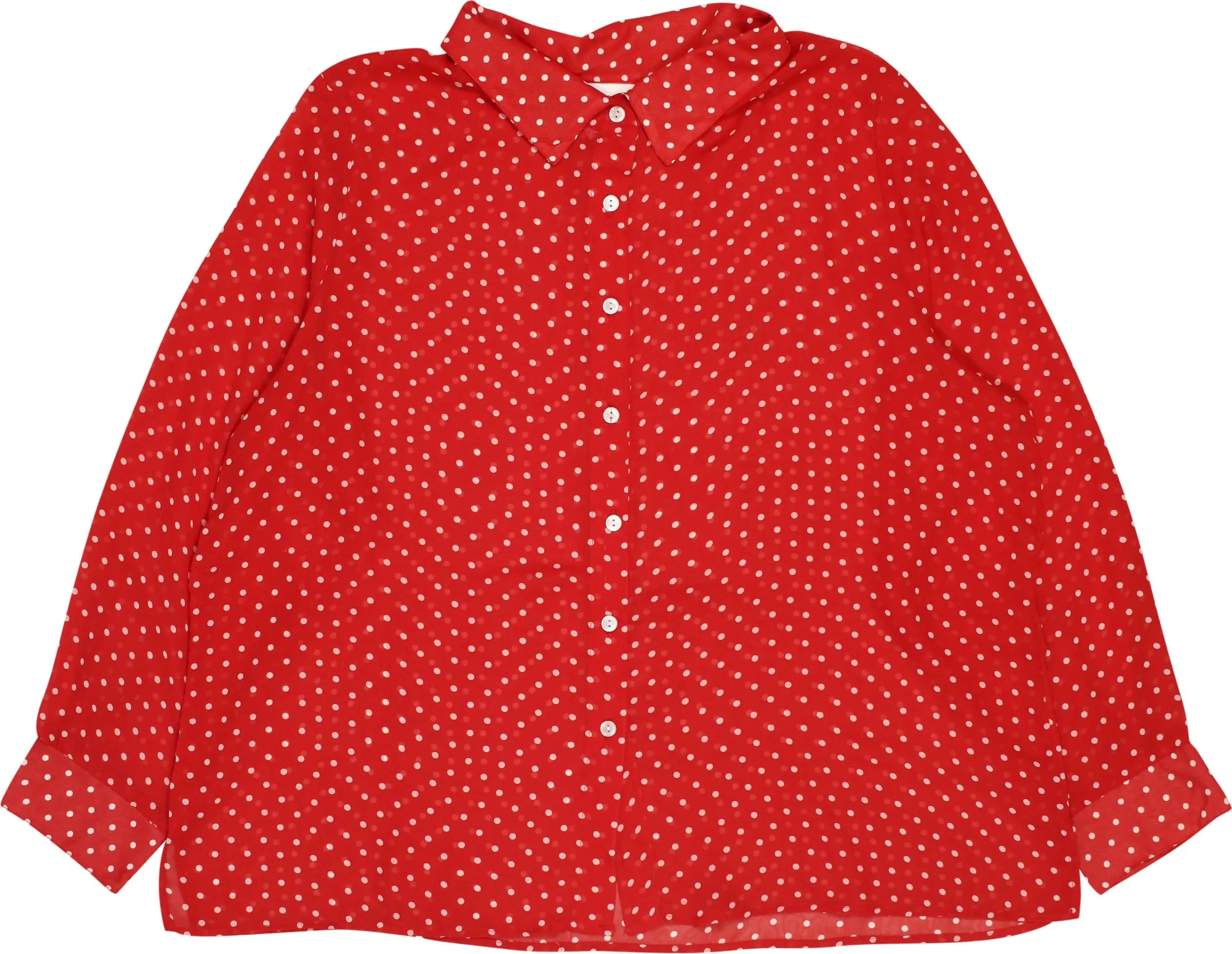 Potpourri - See Through Polka Dot Blouse- ThriftTale.com - Vintage and second handclothing