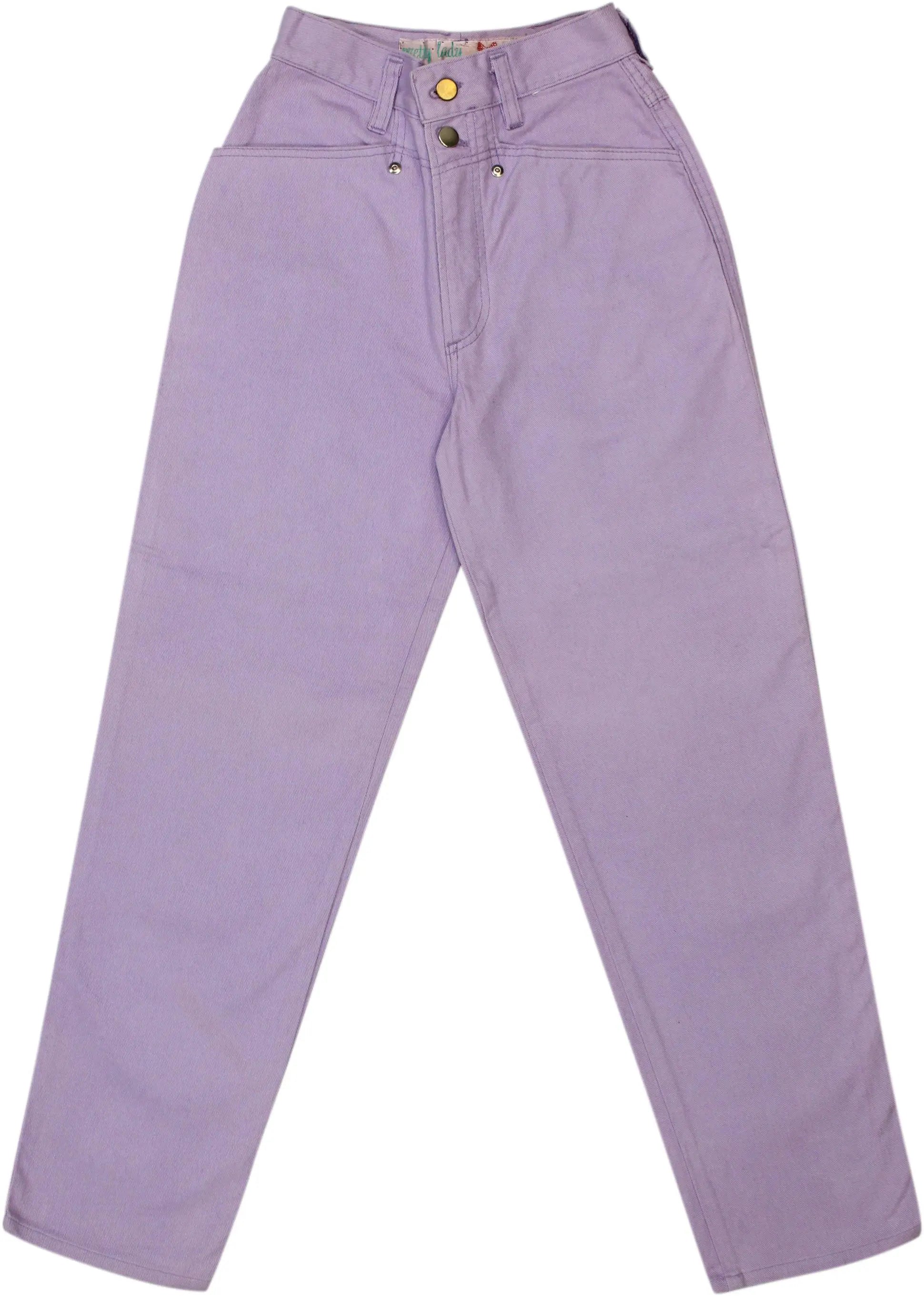 Pretty Lady - Purple Jeans- ThriftTale.com - Vintage and second handclothing