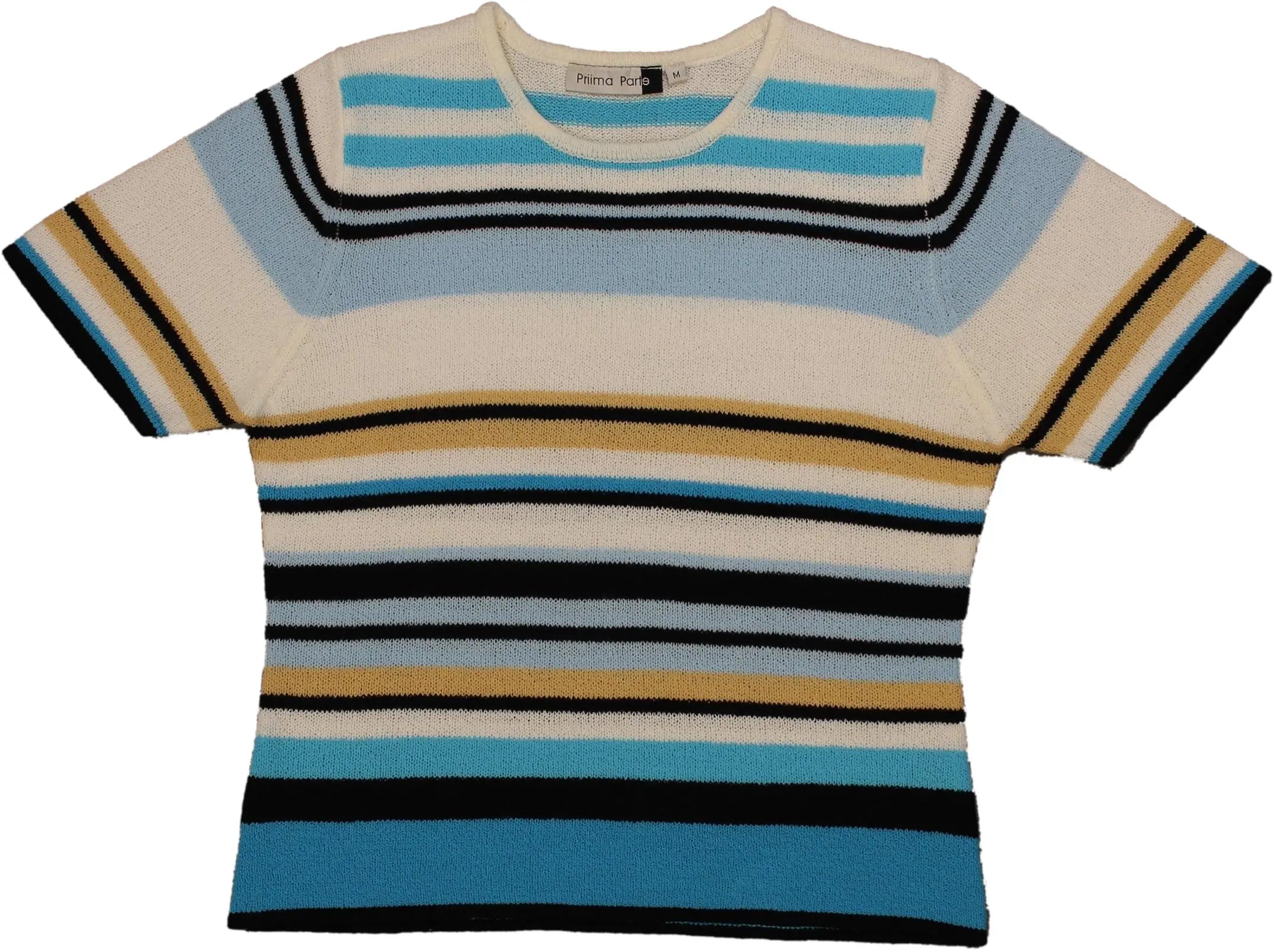 Priima Parte - Striped Knitted Shirt- ThriftTale.com - Vintage and second handclothing
