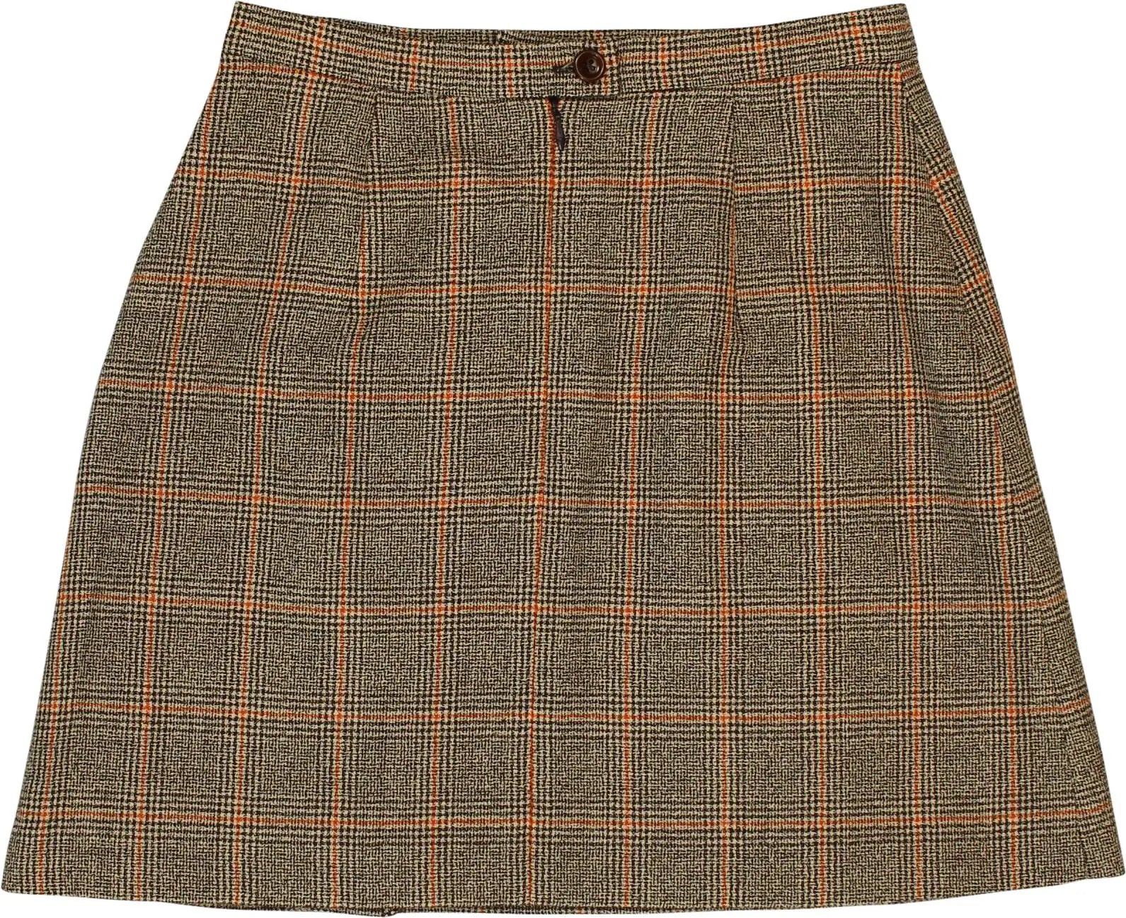 Prizzi - 90s Wool Checked Mini Skirt- ThriftTale.com - Vintage and second handclothing