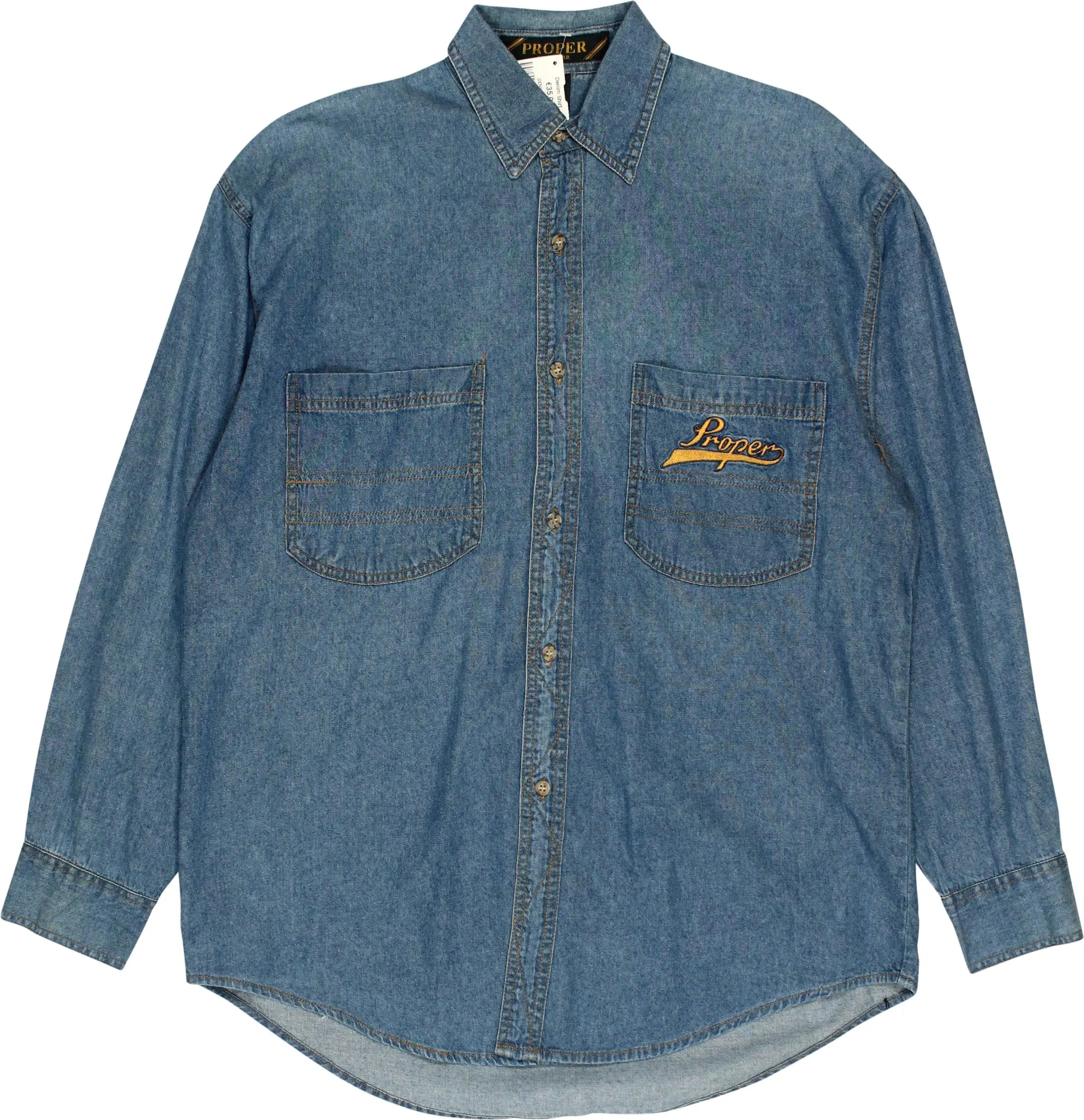 Proper - Denim Shirt- ThriftTale.com - Vintage and second handclothing