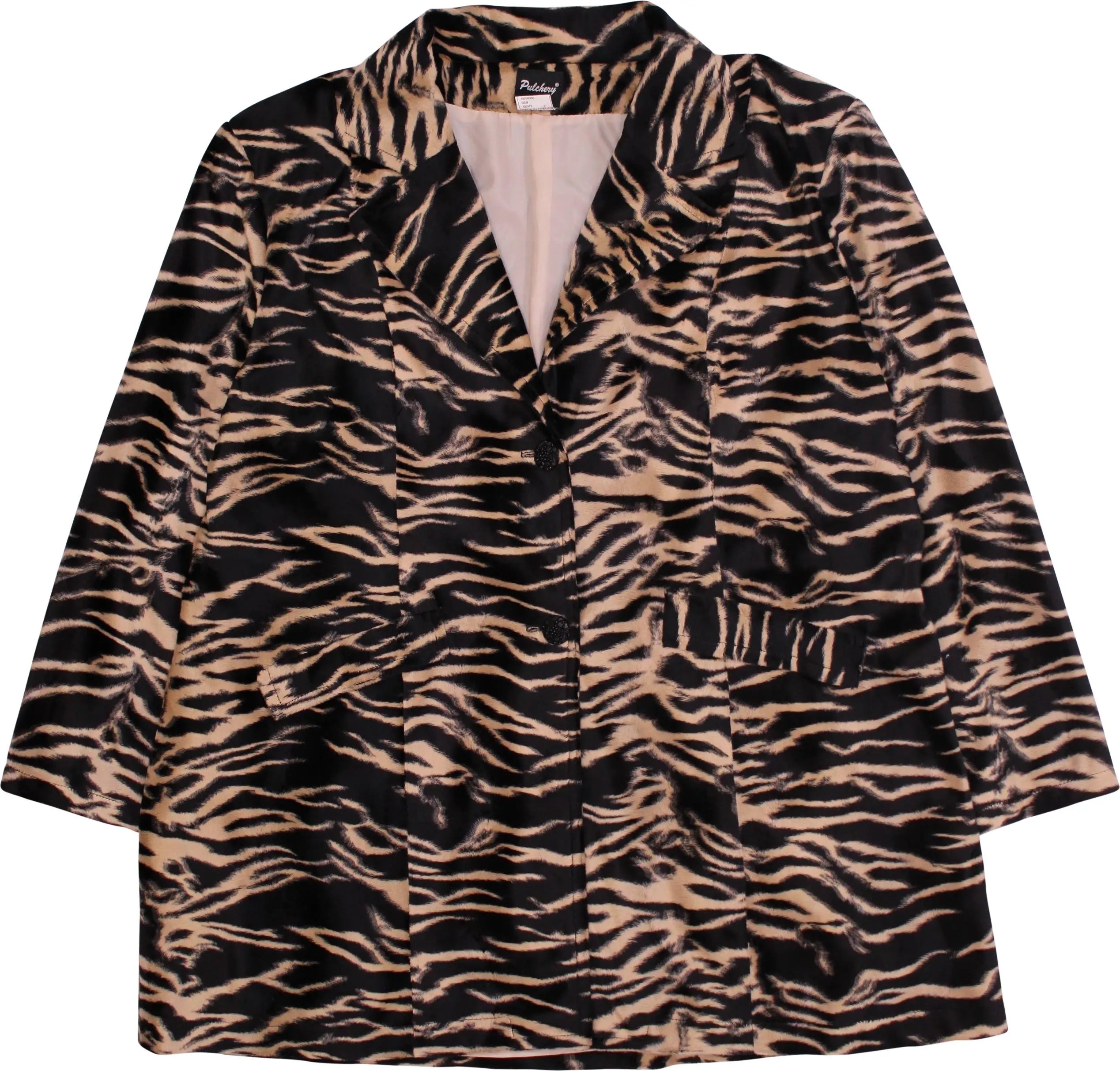 Pulchery - Coat with Tiger Print- ThriftTale.com - Vintage and second handclothing