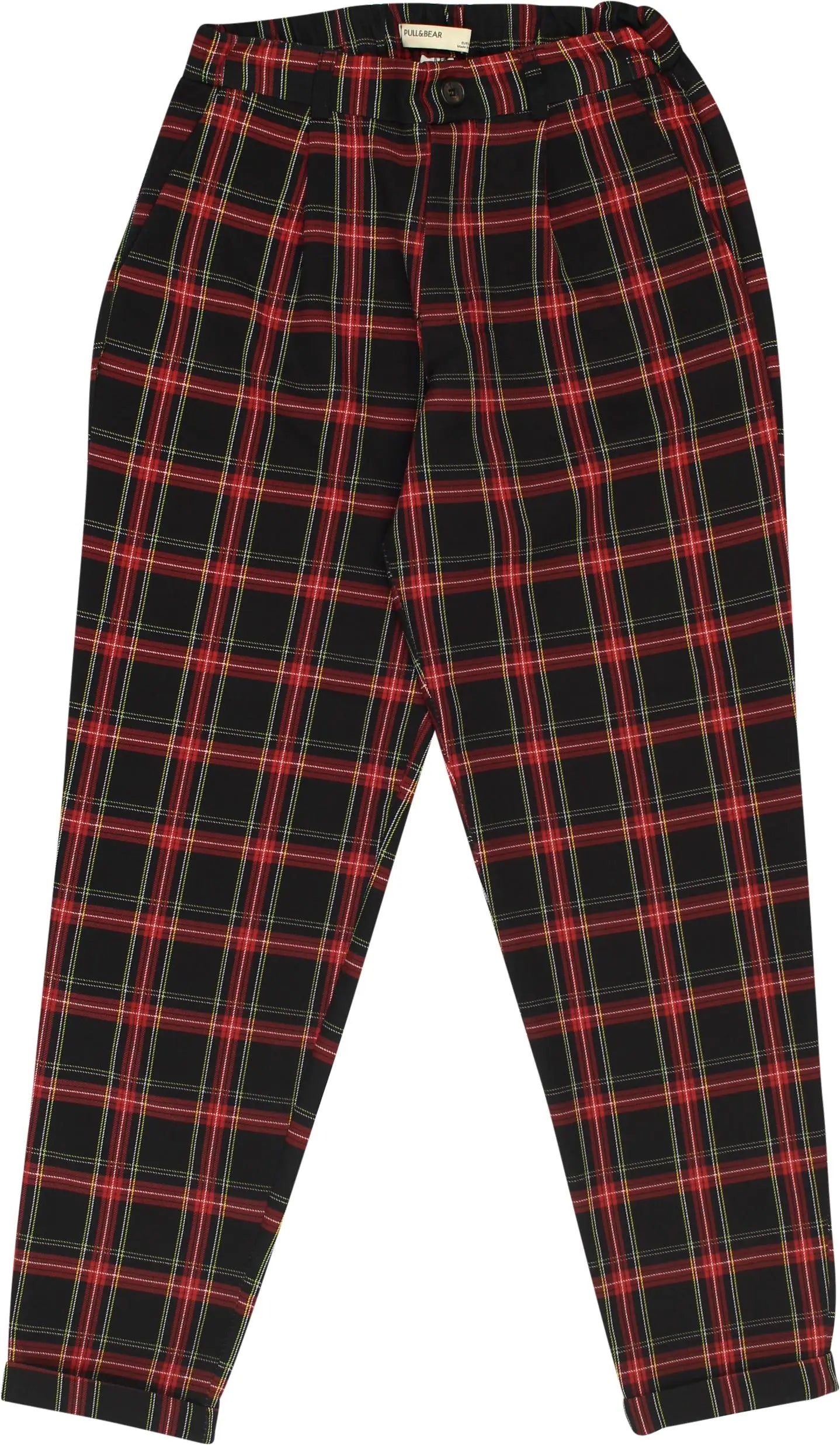 Pull and bear deals checkered trousers