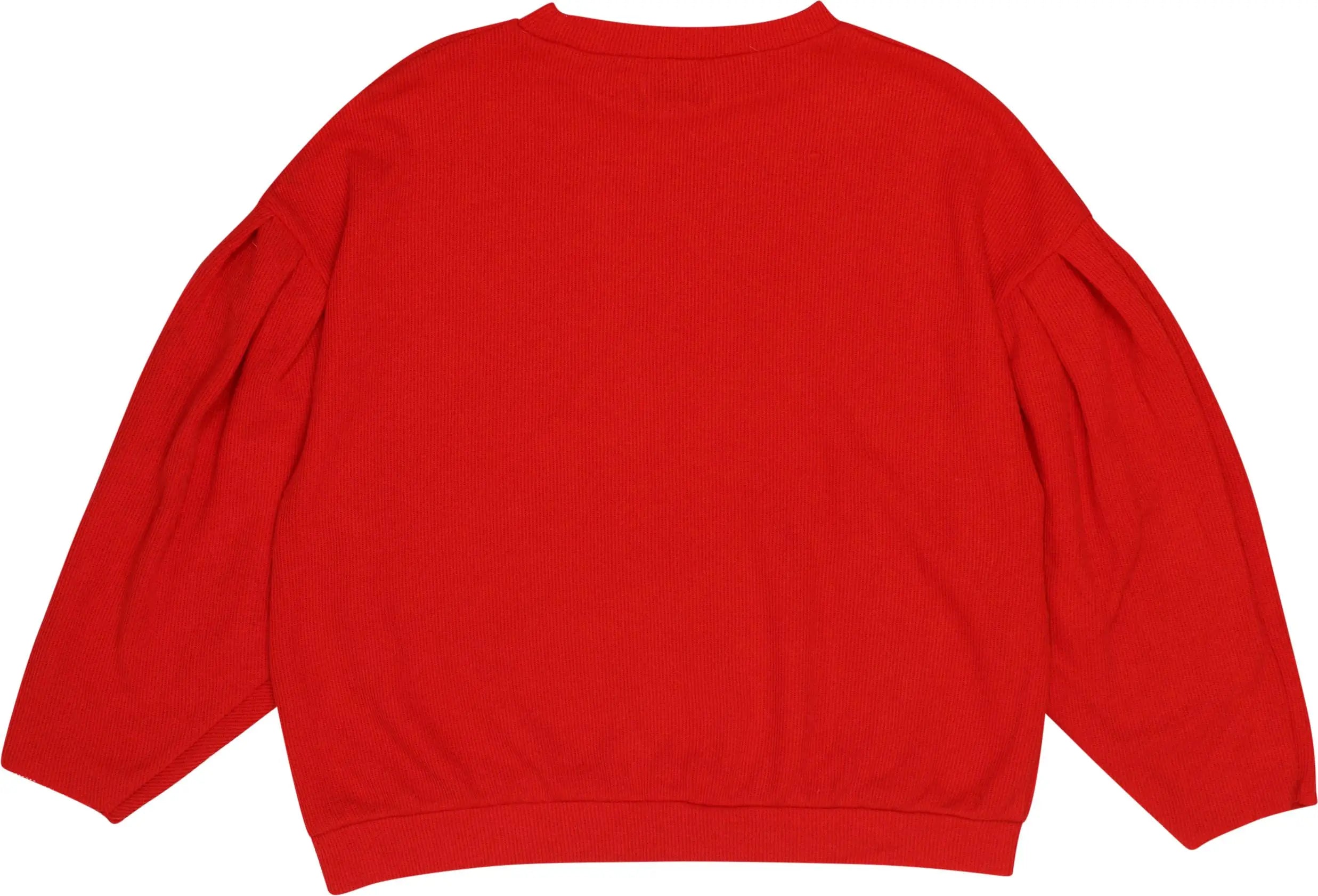 Pull & Bear - Red Jumper with Baloon Sleeves- ThriftTale.com - Vintage and second handclothing