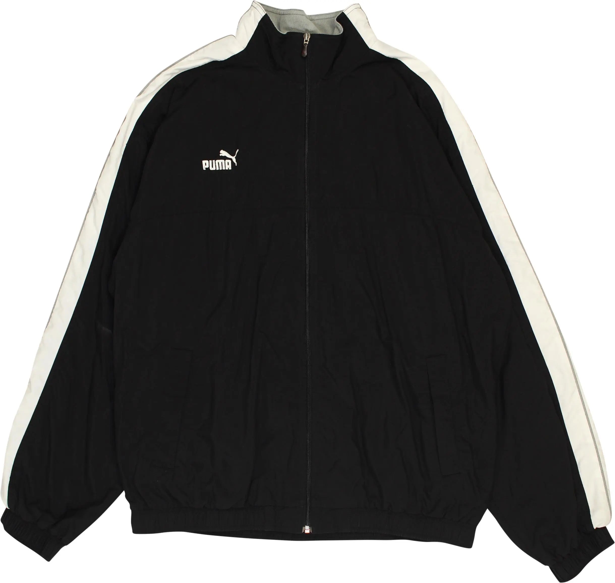 Puma - 90s Black Sport Jacket by Puma- ThriftTale.com - Vintage and second handclothing
