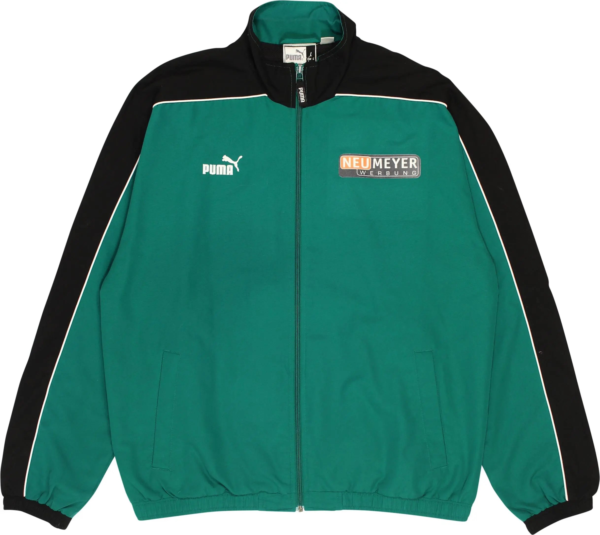 Puma - 90s Green Track Jacket by Puma- ThriftTale.com - Vintage and second handclothing