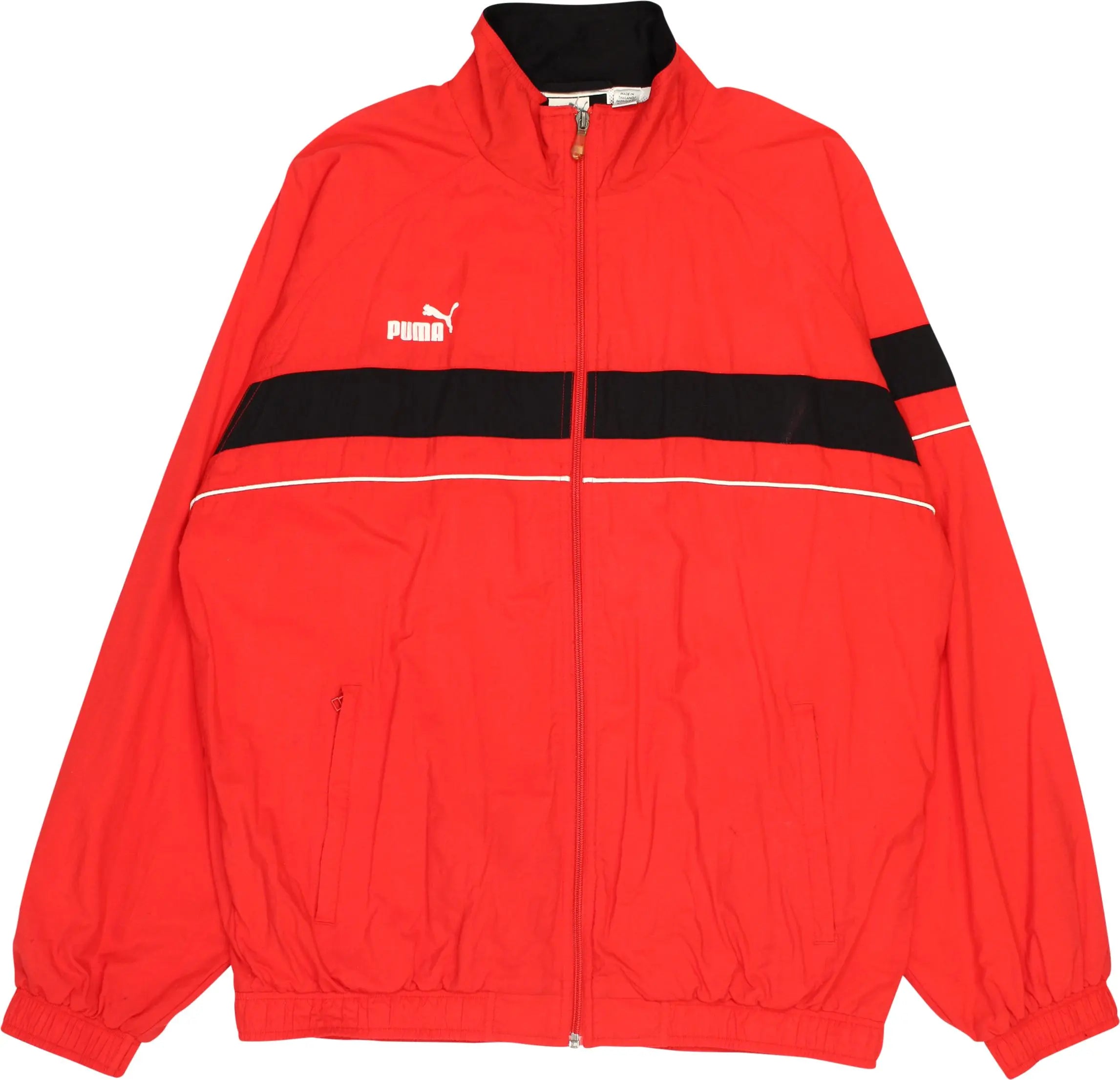 Puma - 90s Red Track Jacket by Puma- ThriftTale.com - Vintage and second handclothing