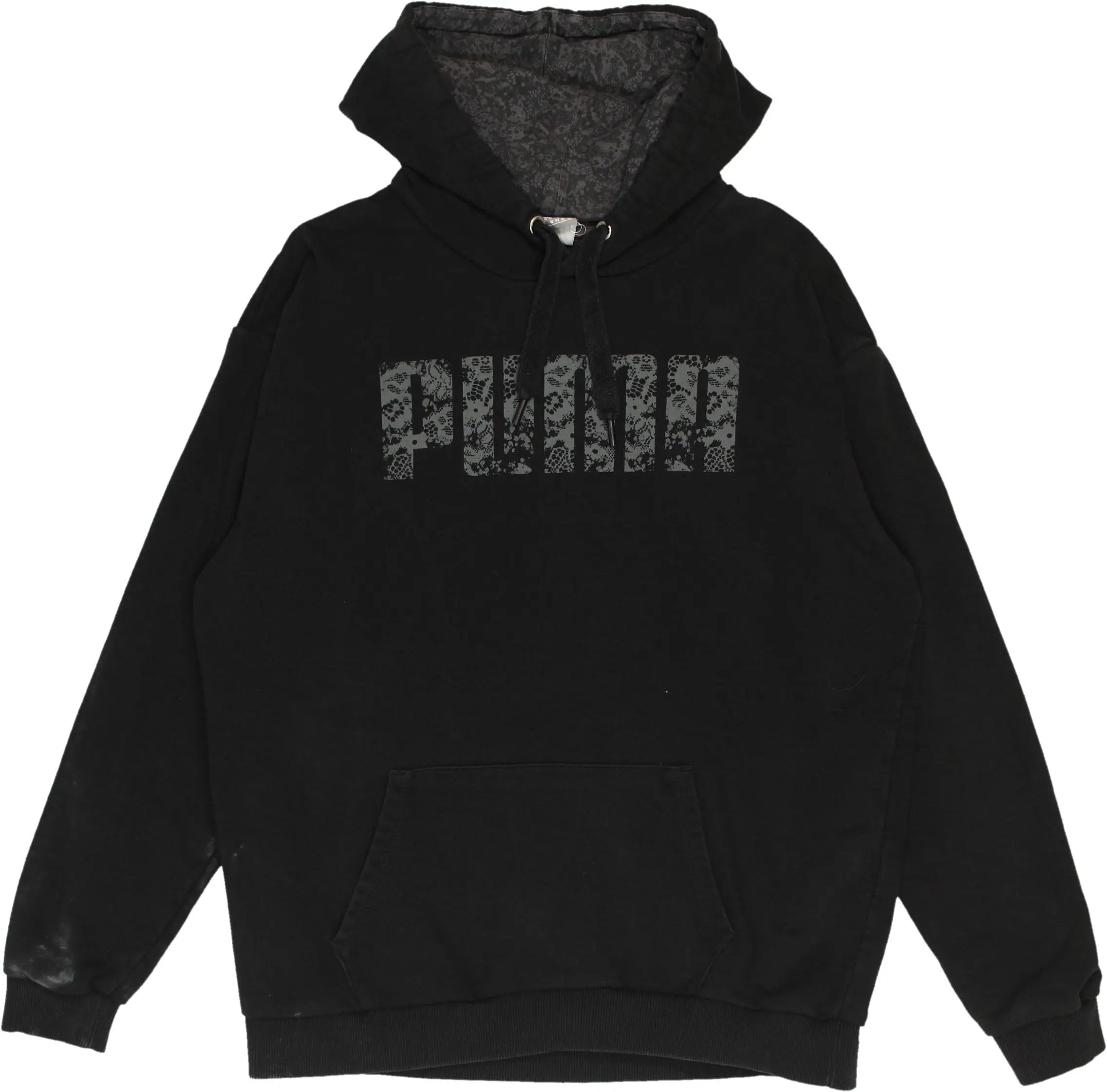 Puma - Black Hoodie by Puma- ThriftTale.com - Vintage and second handclothing