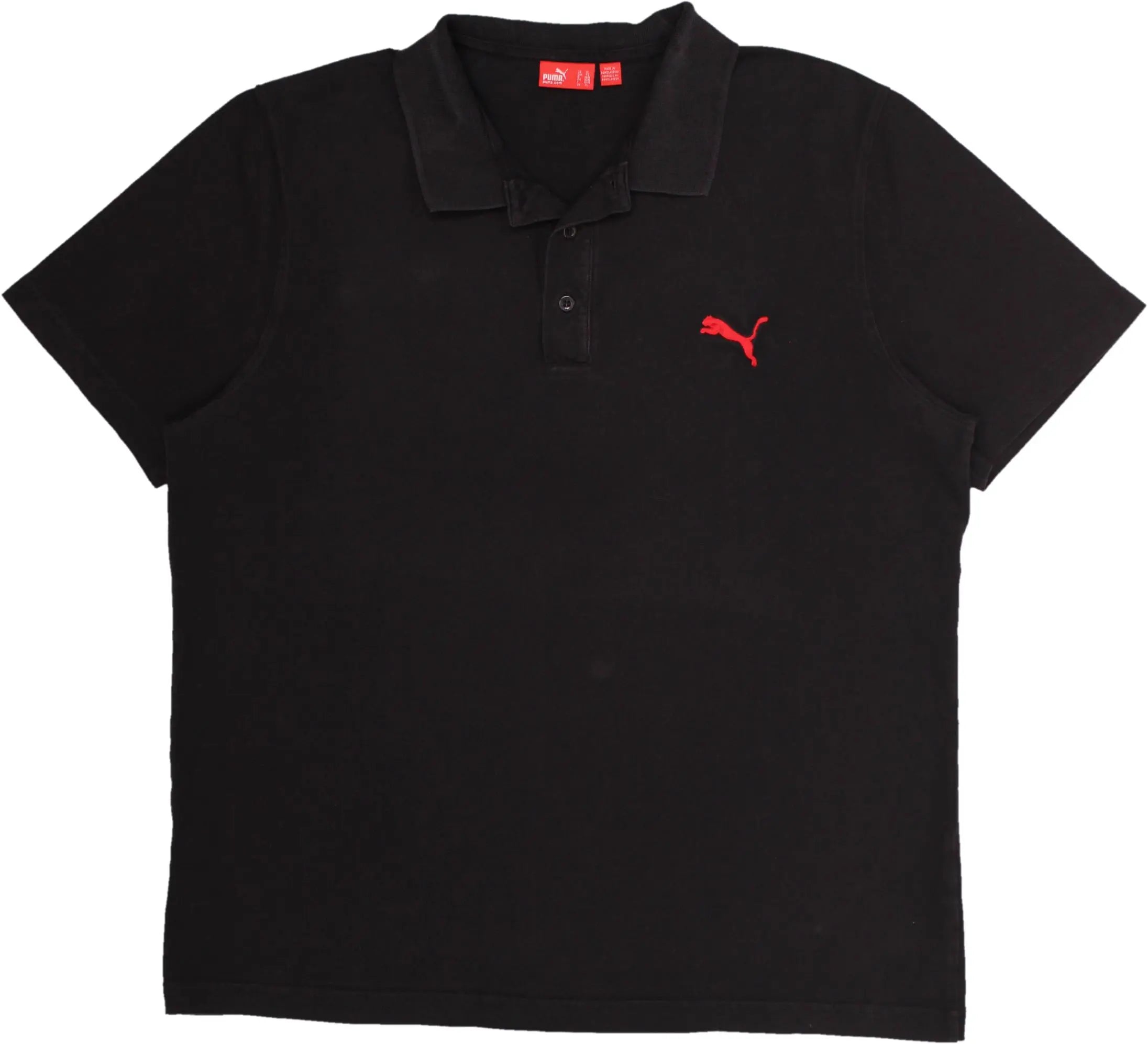 Puma - Black Polo Shirt by Puma- ThriftTale.com - Vintage and second handclothing