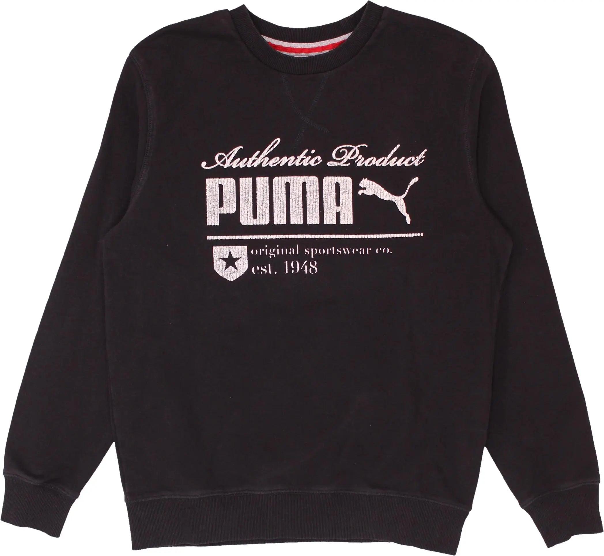 Puma - Black Sweater by Puma- ThriftTale.com - Vintage and second handclothing