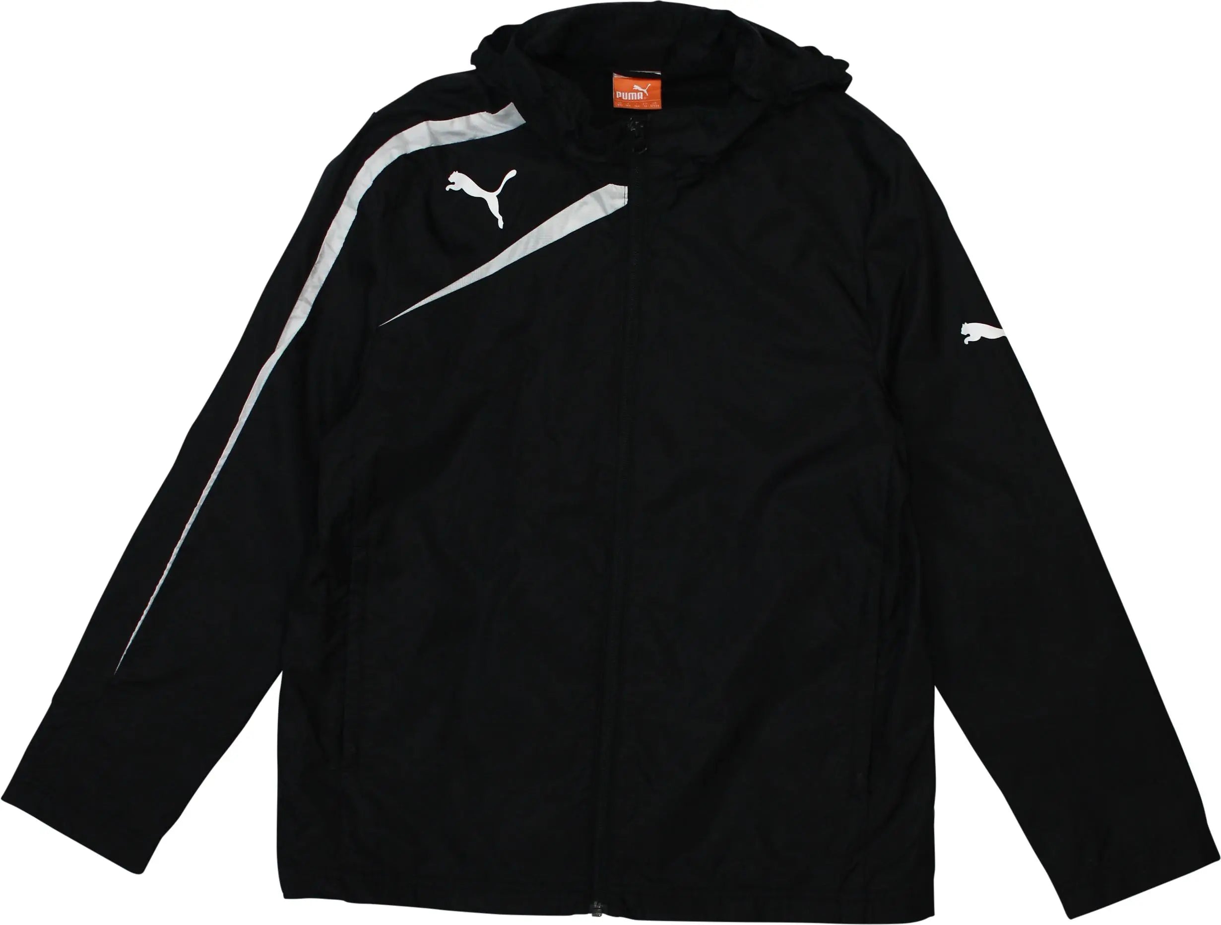 Puma - Black Windbreaker by Puma- ThriftTale.com - Vintage and second handclothing