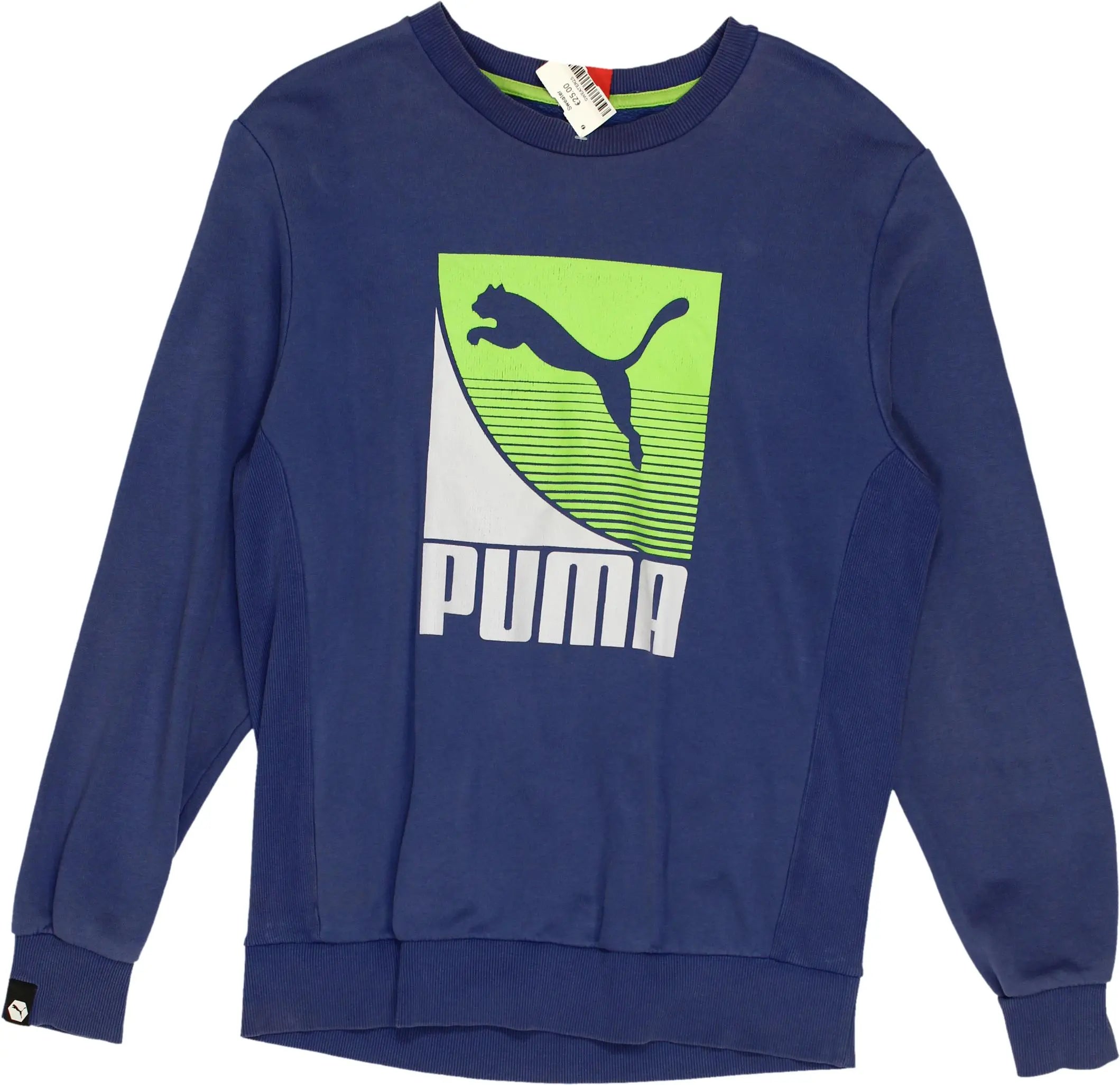 Puma - Blue Puma sweater- ThriftTale.com - Vintage and second handclothing