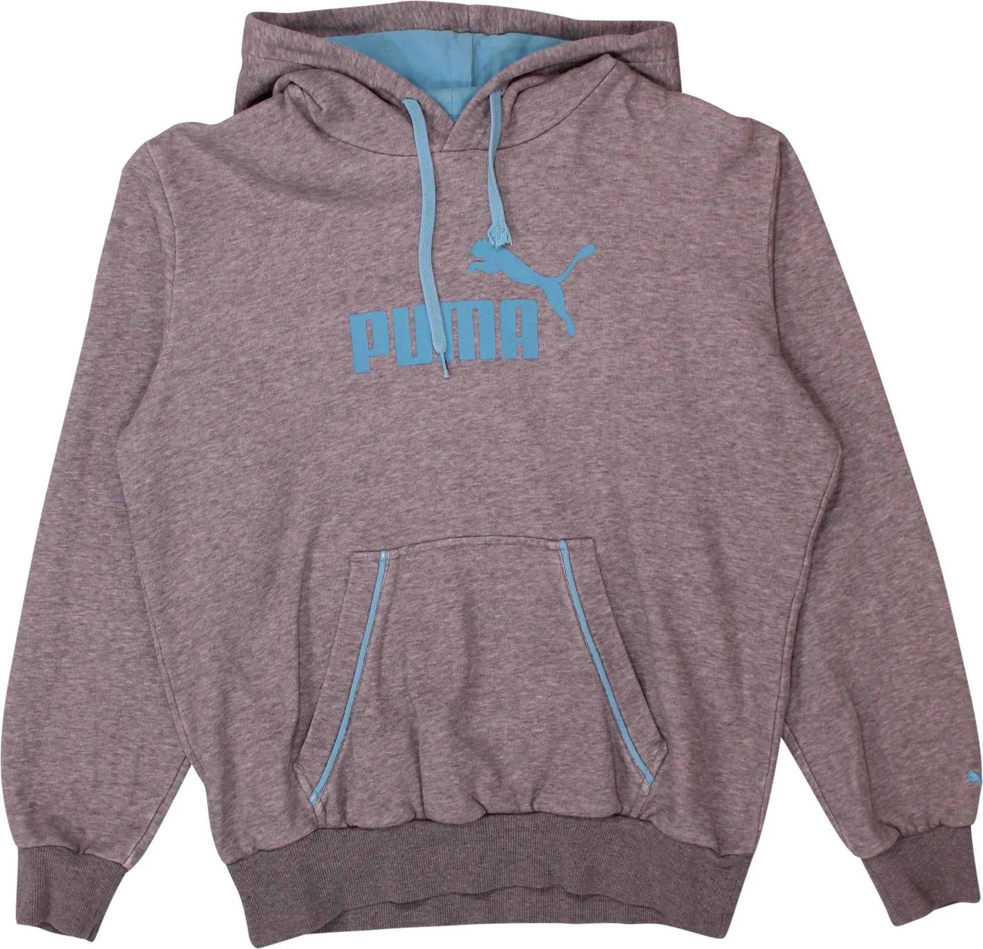 Puma - Grey Hoodie by Puma- ThriftTale.com - Vintage and second handclothing