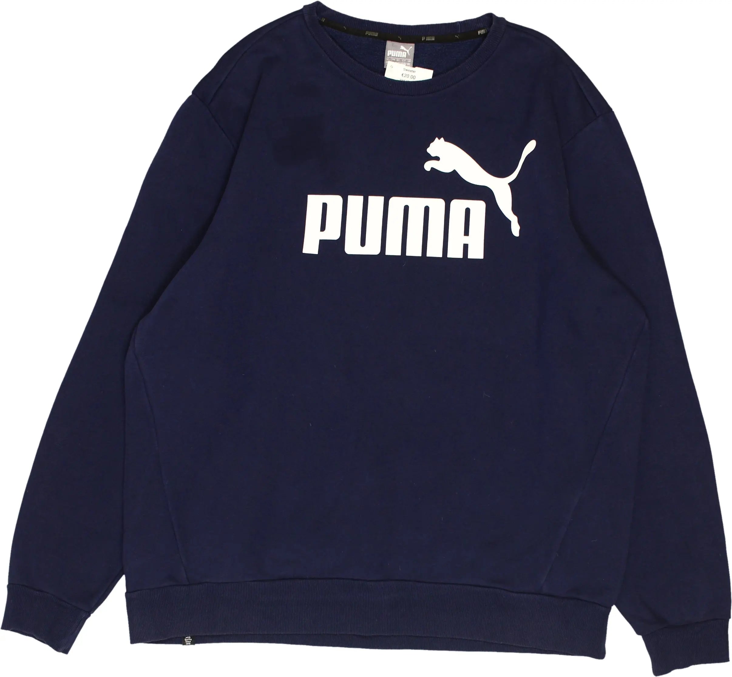 Puma - Navy Puma sweater- ThriftTale.com - Vintage and second handclothing