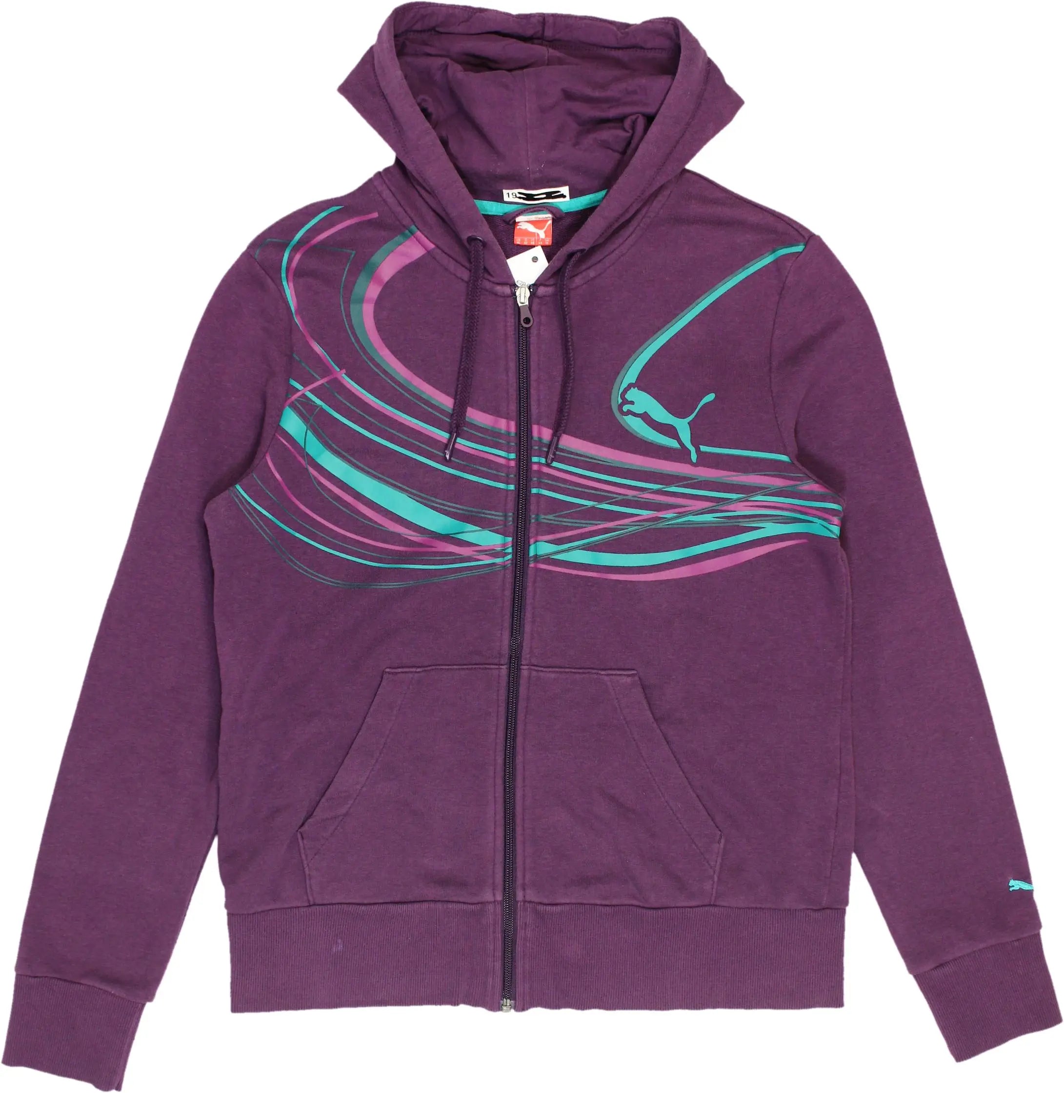 Puma - Purple Zip-up Hoodie by Puma- ThriftTale.com - Vintage and second handclothing