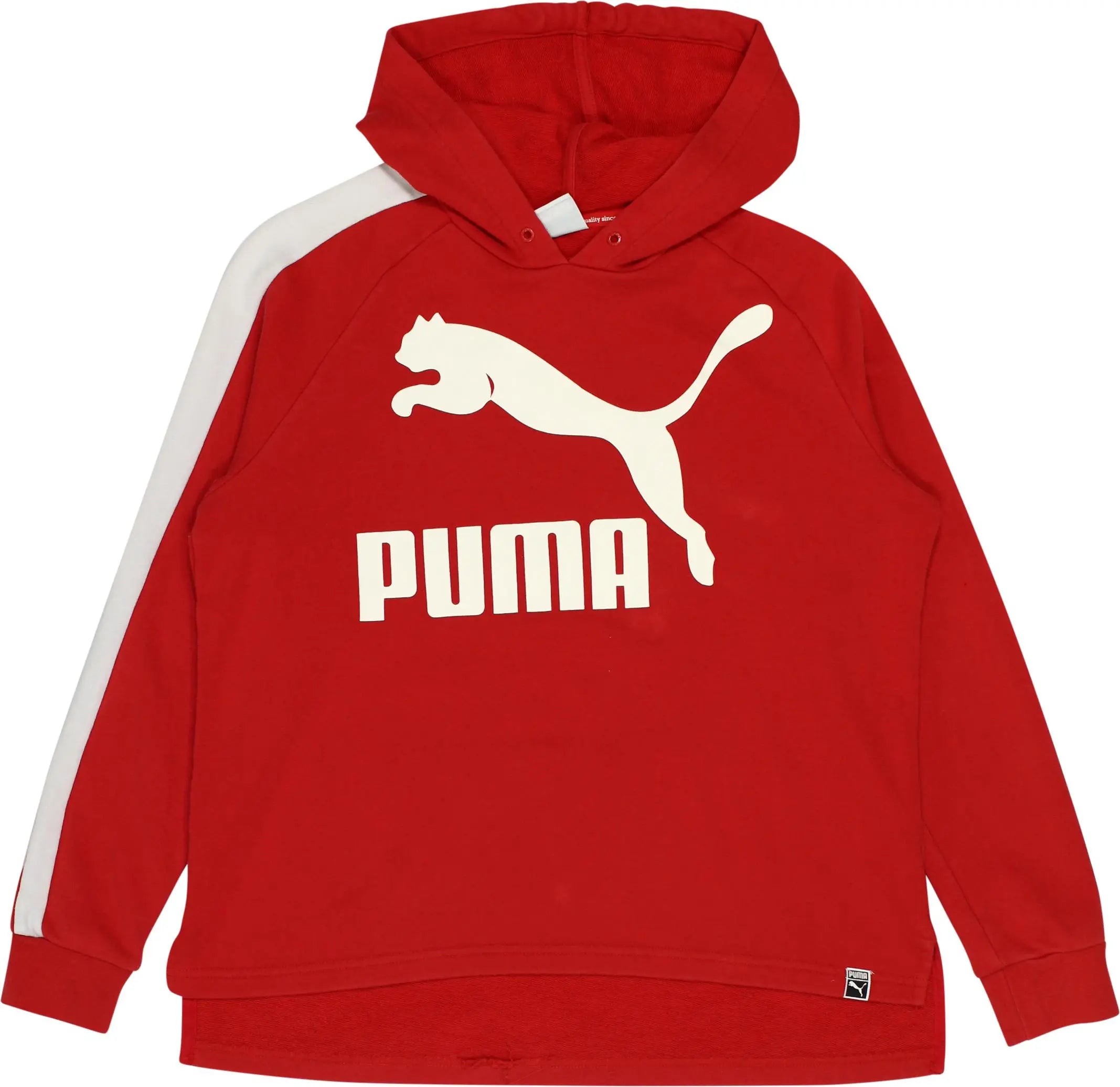 Puma - Red Puma Hoodie- ThriftTale.com - Vintage and second handclothing