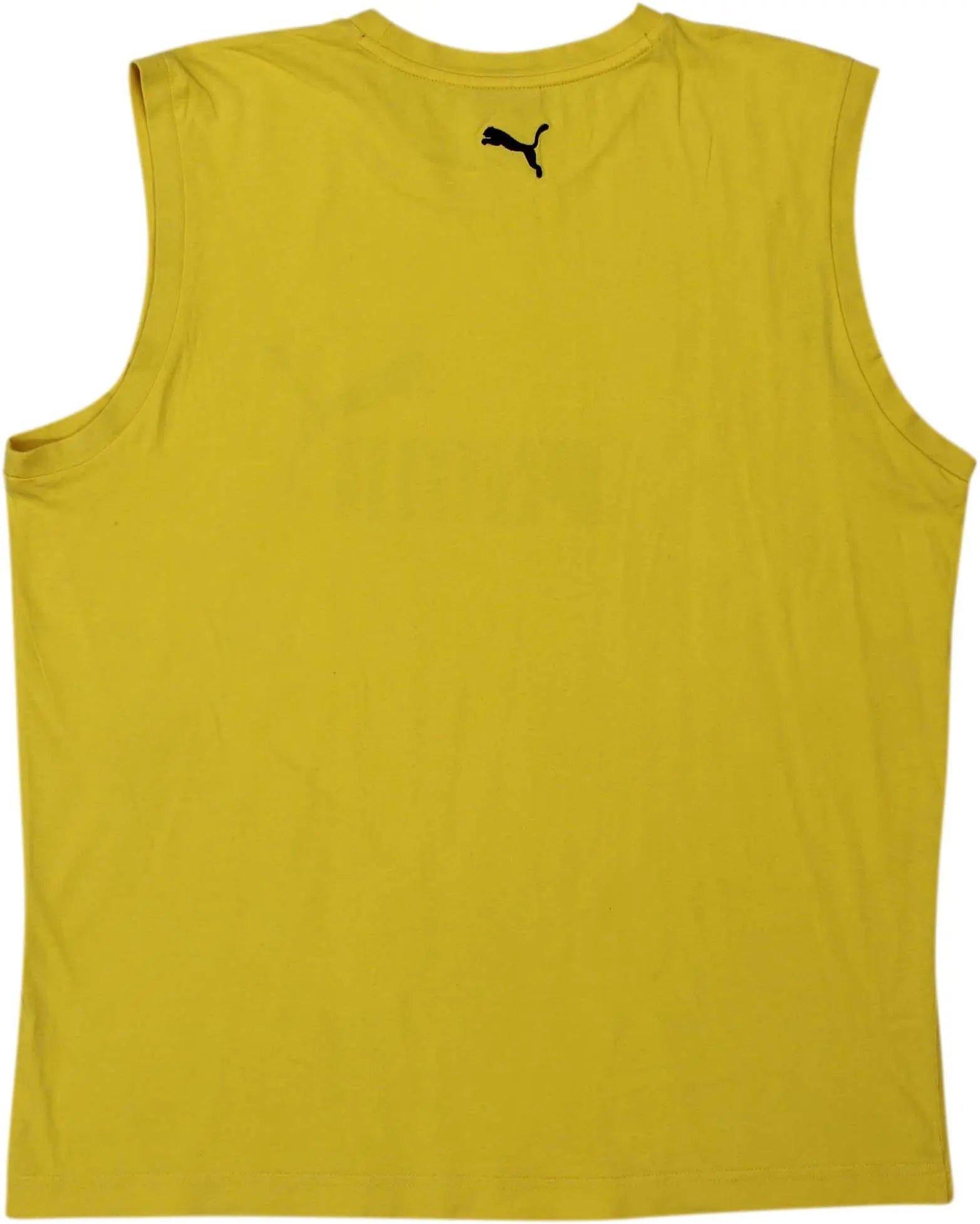 Puma - Yellow Puma Singlet- ThriftTale.com - Vintage and second handclothing