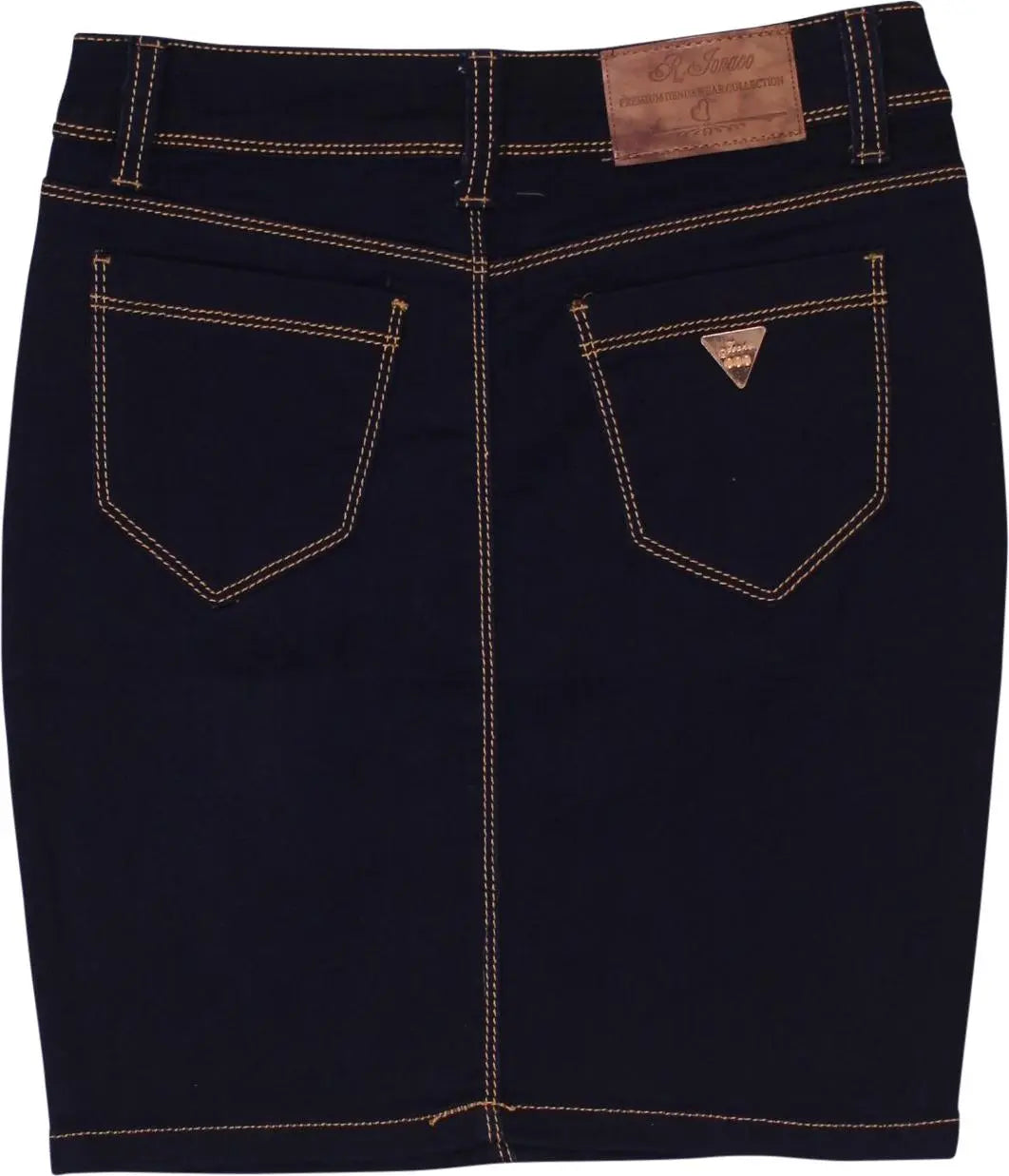 R Jonaco - Short Denim Skirt- ThriftTale.com - Vintage and second handclothing