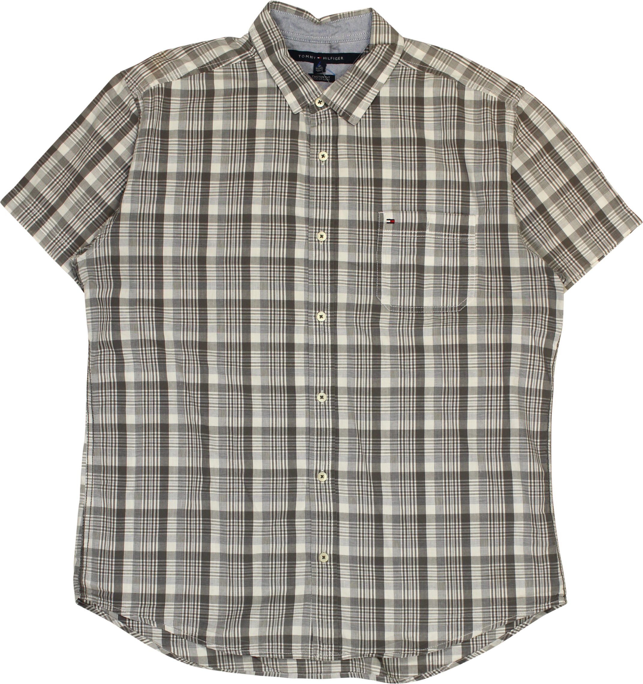 Tommy Hilfiger - Checkered Short Sleeve Shirt- ThriftTale.com - Vintage and second handclothing