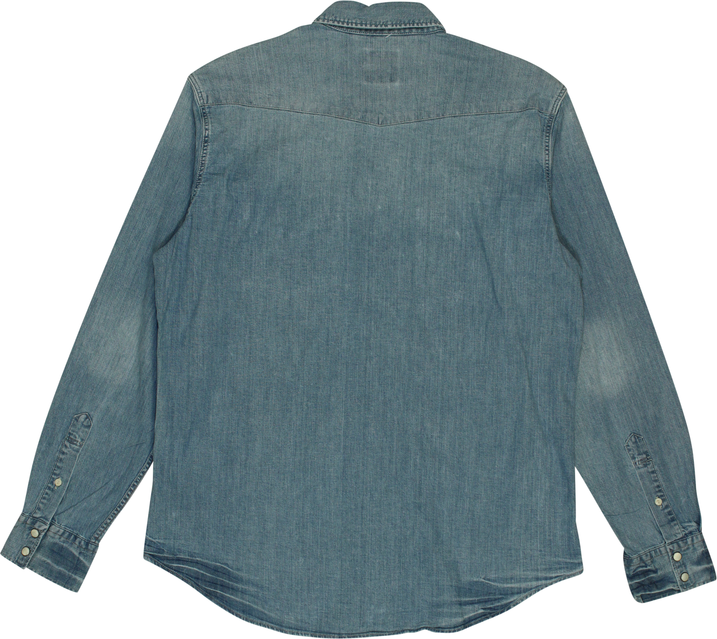 Indigo - Denim Shirt- ThriftTale.com - Vintage and second handclothing
