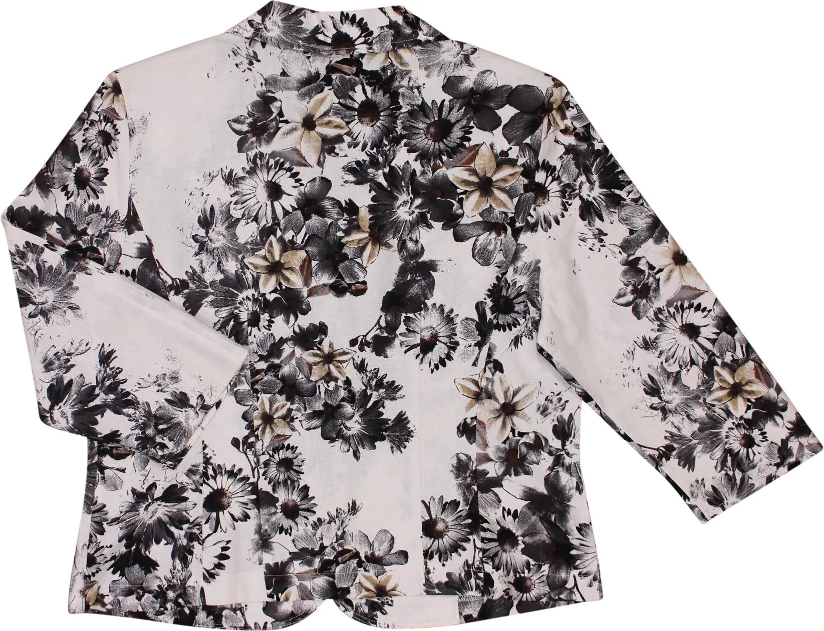 RK Collection - Linen Floral Blazer- ThriftTale.com - Vintage and second handclothing