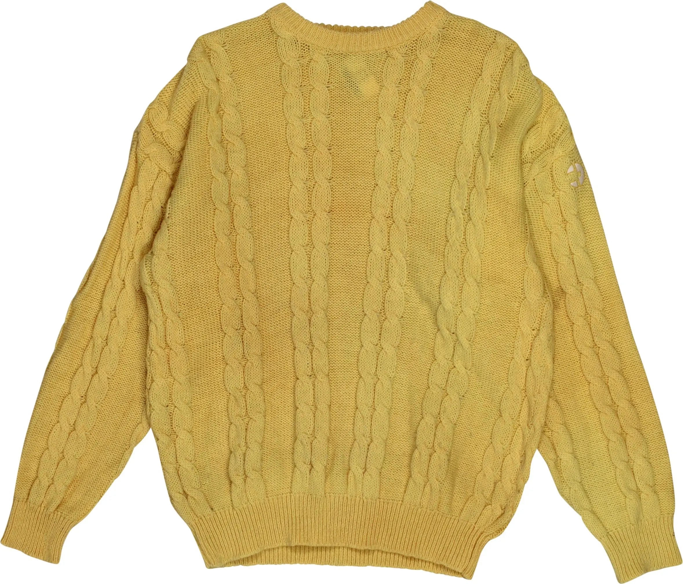 RRic & EIS - Yellow Cable Knit Jumper- ThriftTale.com - Vintage and second handclothing