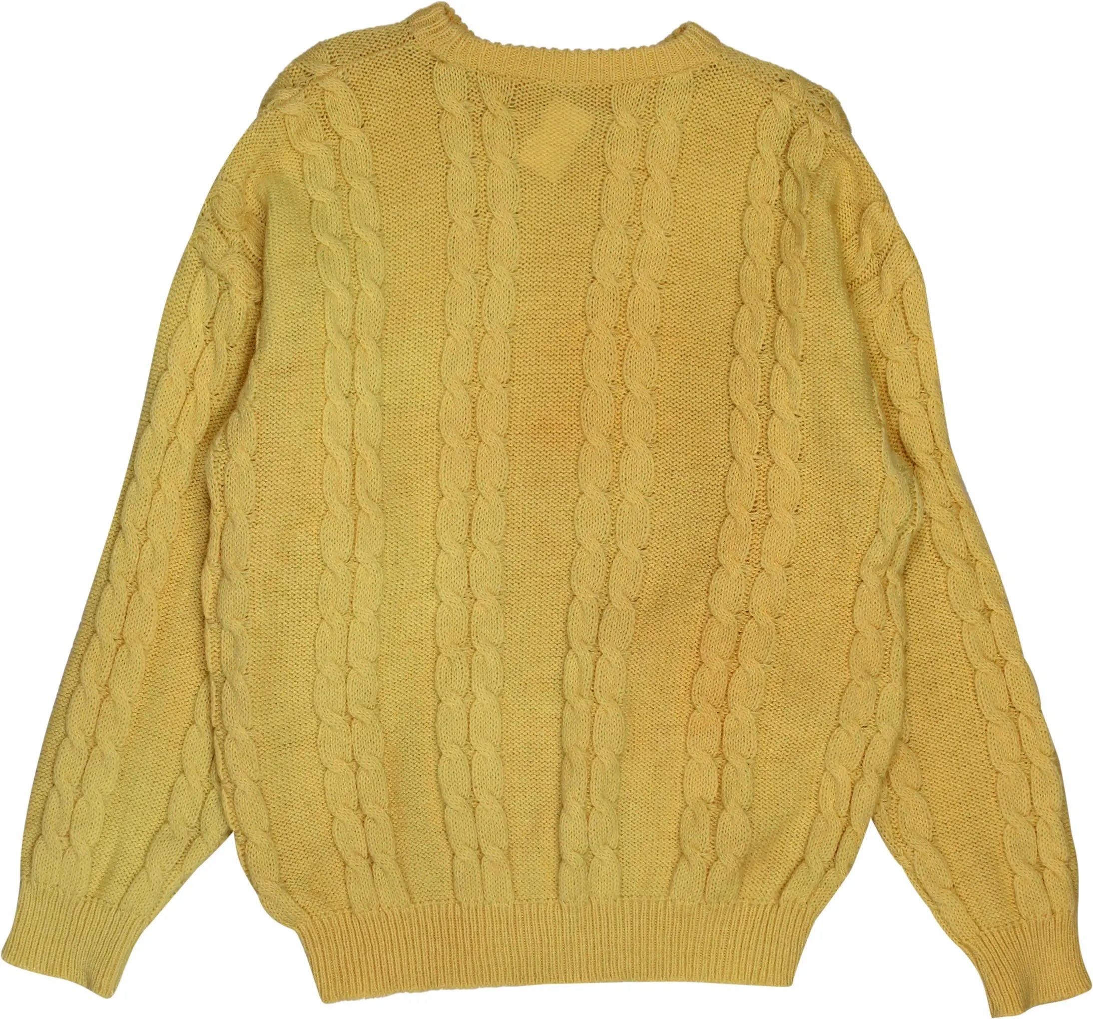 RRic & EIS - Yellow Cable Knit Jumper- ThriftTale.com - Vintage and second handclothing
