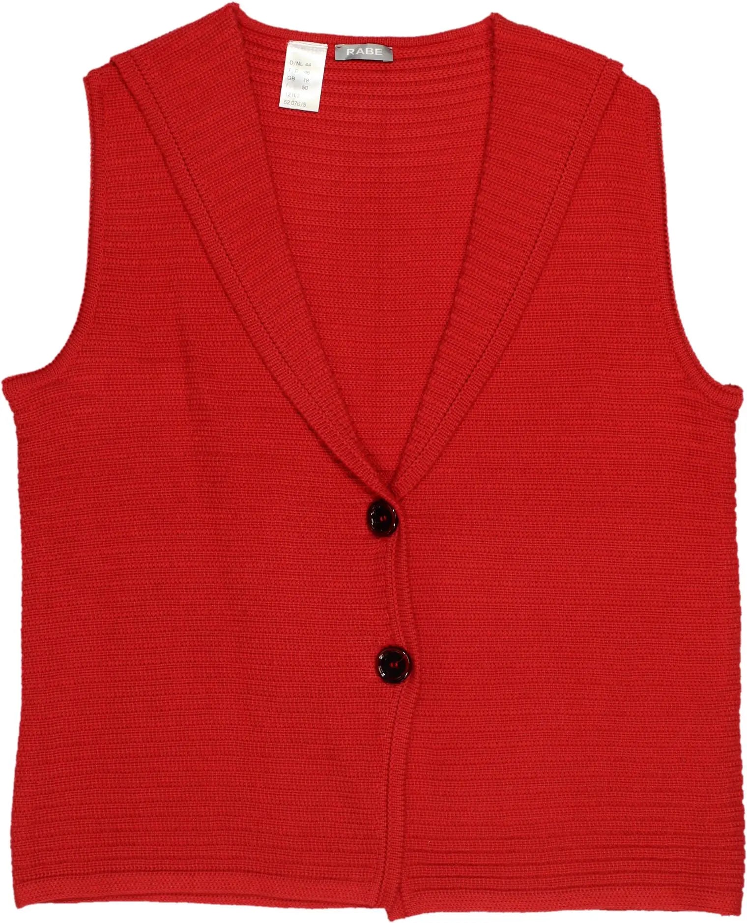 Rabe - Red Vest- ThriftTale.com - Vintage and second handclothing